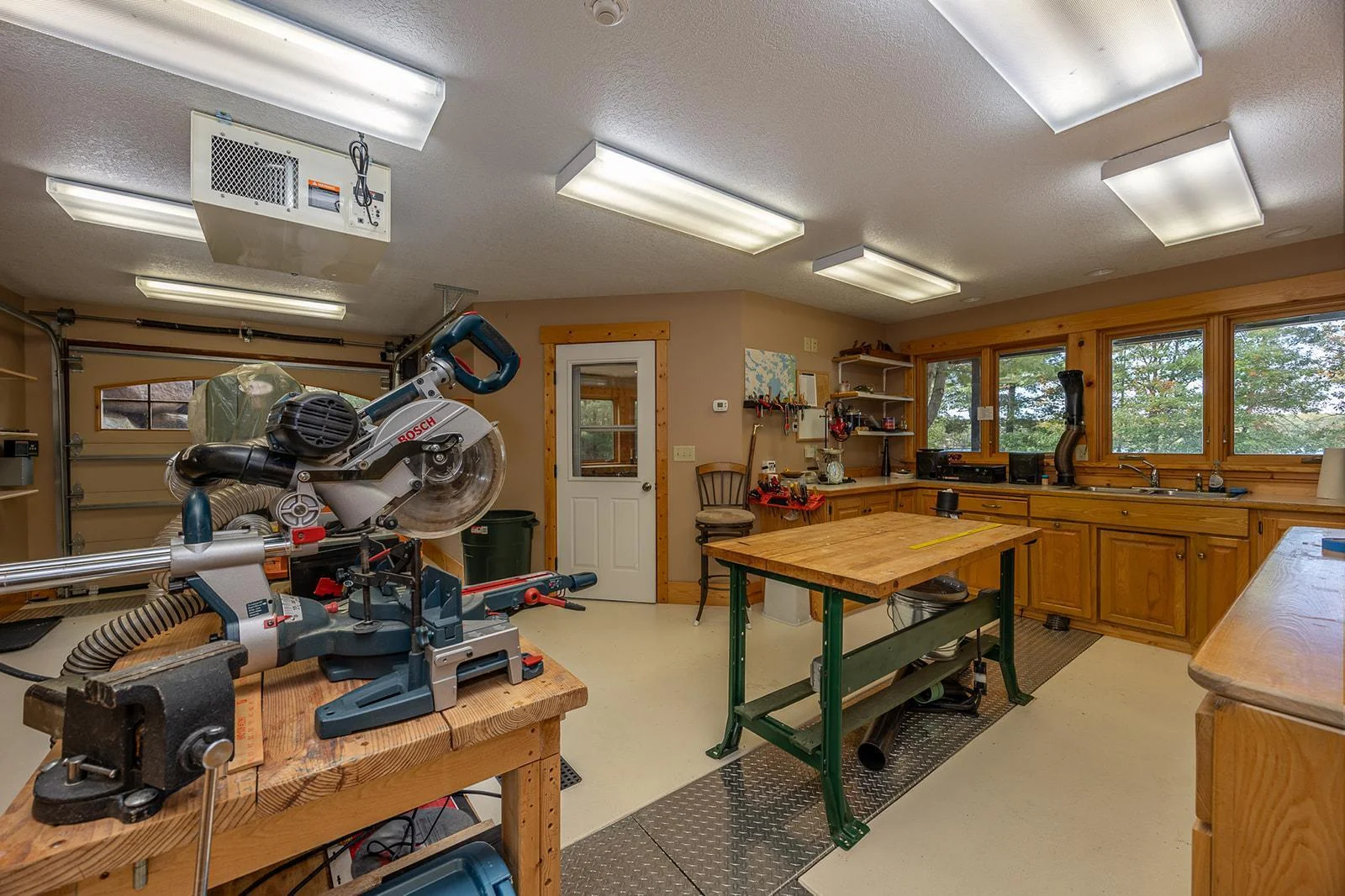 Lower level wood shop