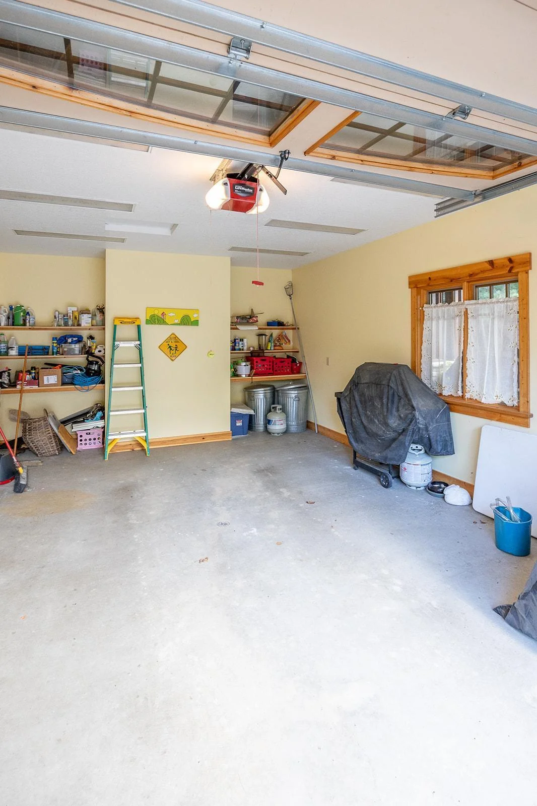Interior of attached garage