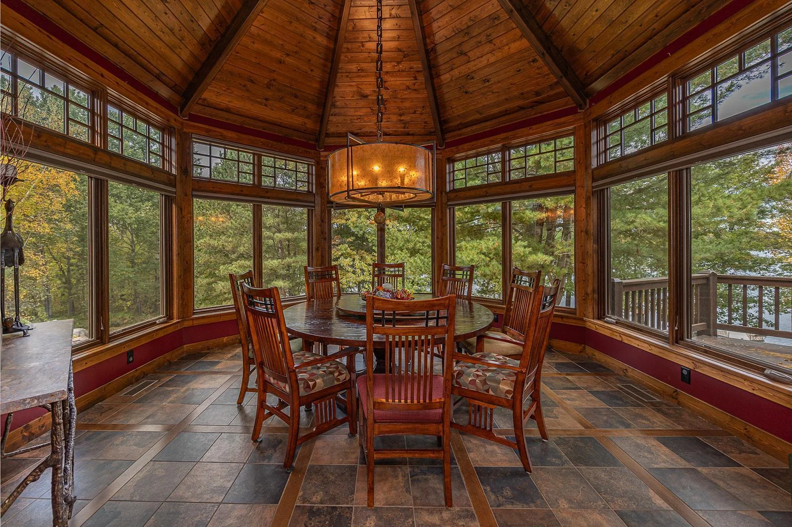 This dining room is big enough for large family gatherings