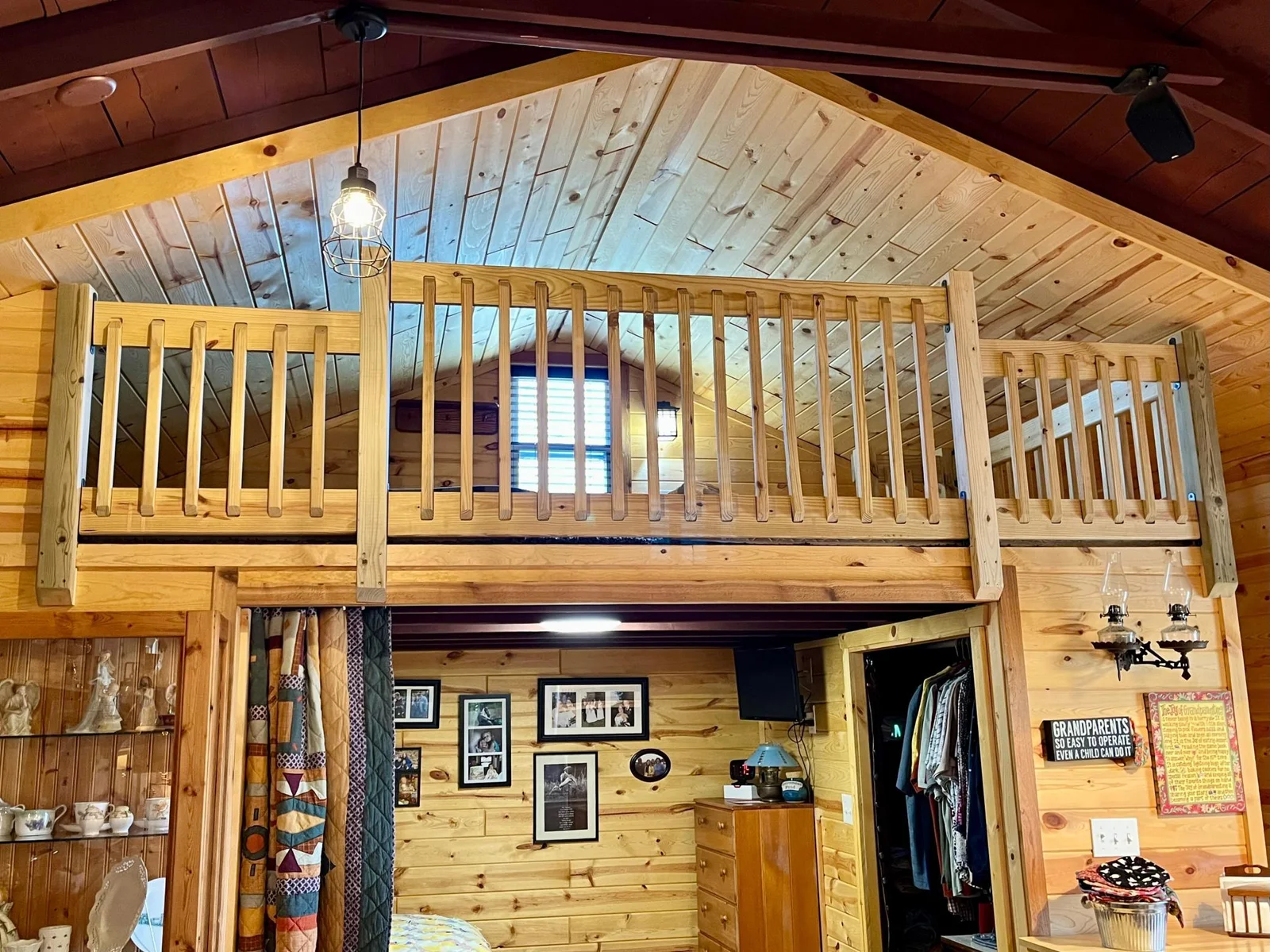 Upper loft for sleeping