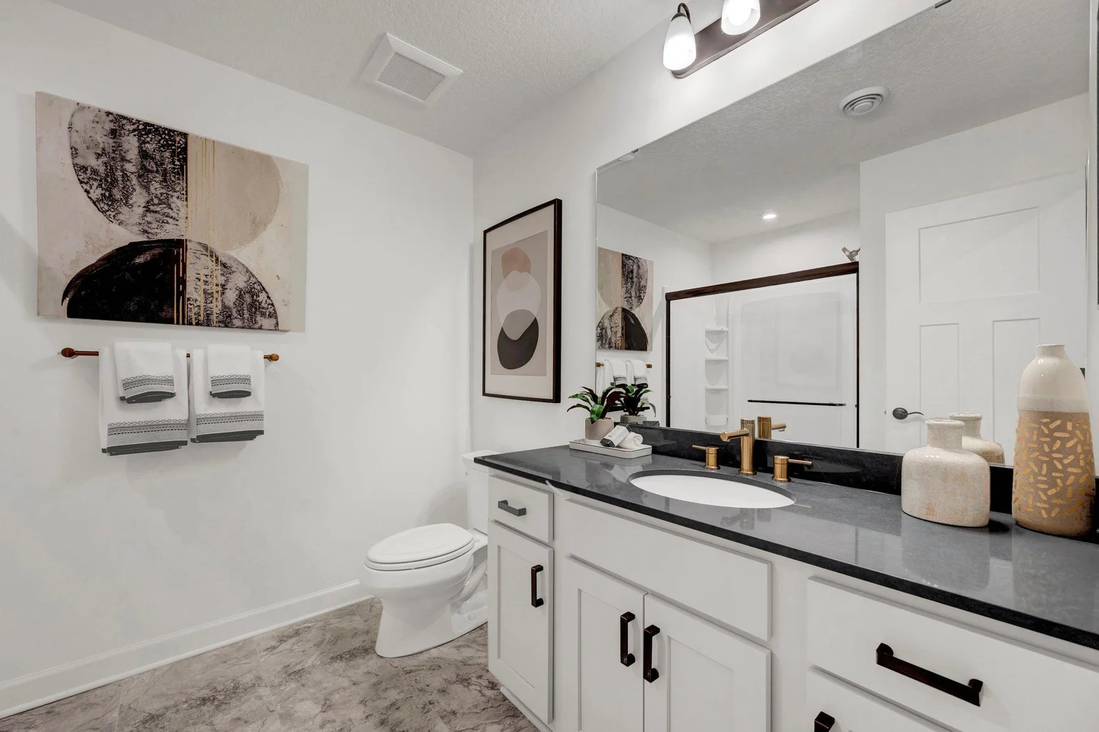 Pictures from previously built model home to showcase space. See listing agent for specific selections and options going into subject property.
