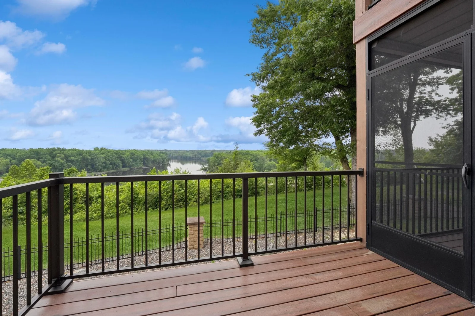 One of five decks and this is located off the screened porch