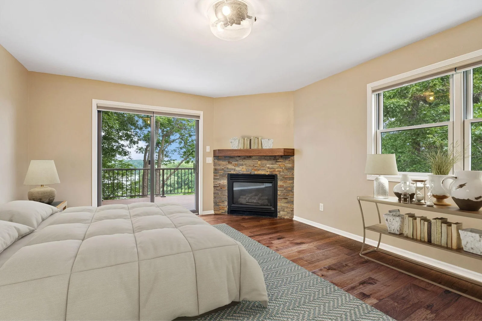 Private guest suite on the second floor (virtually staged)