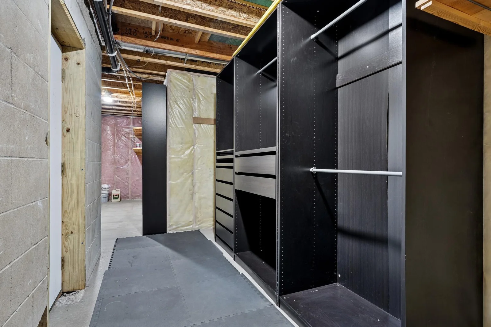 Storage area in lower level