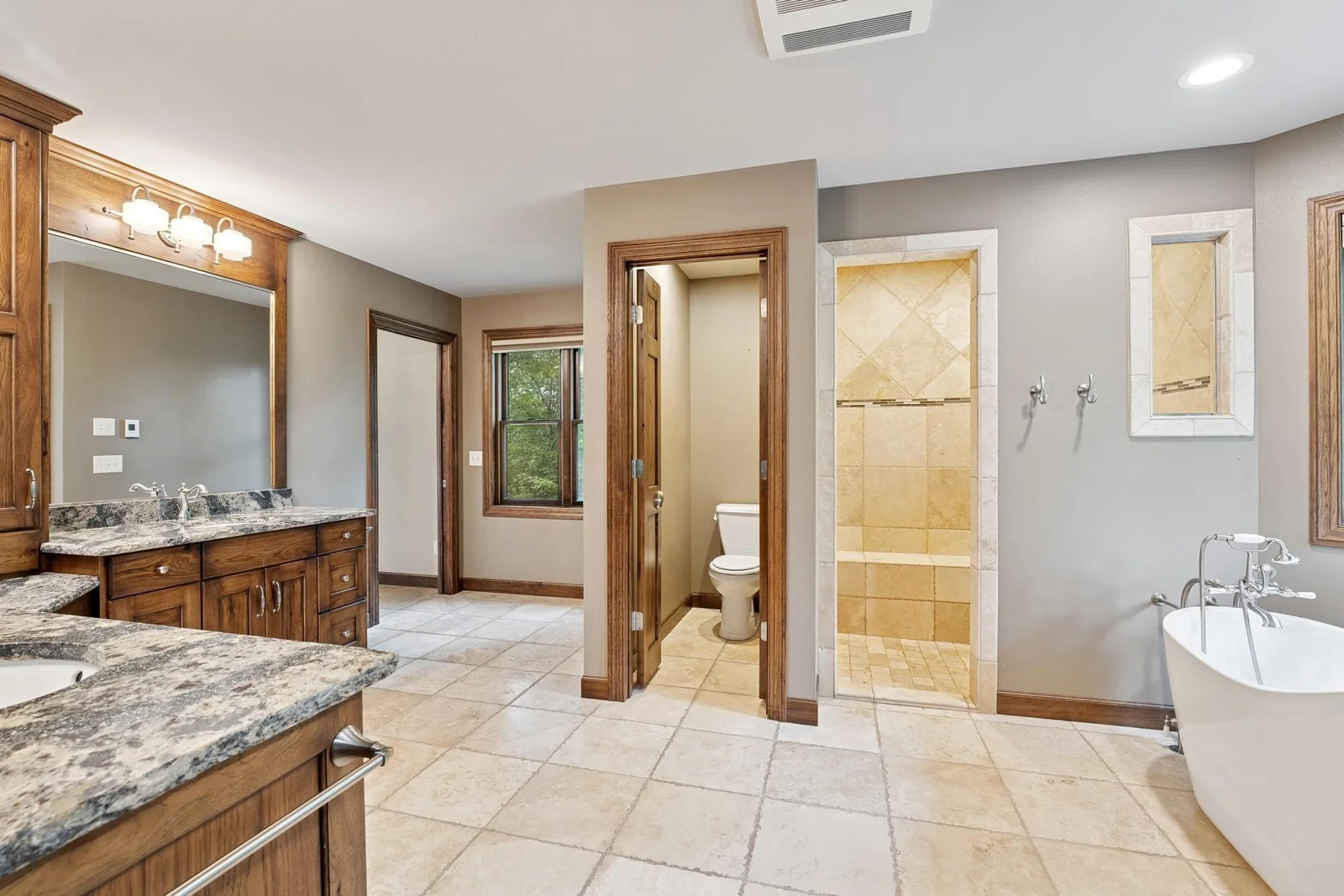Owners private bath with heated floors