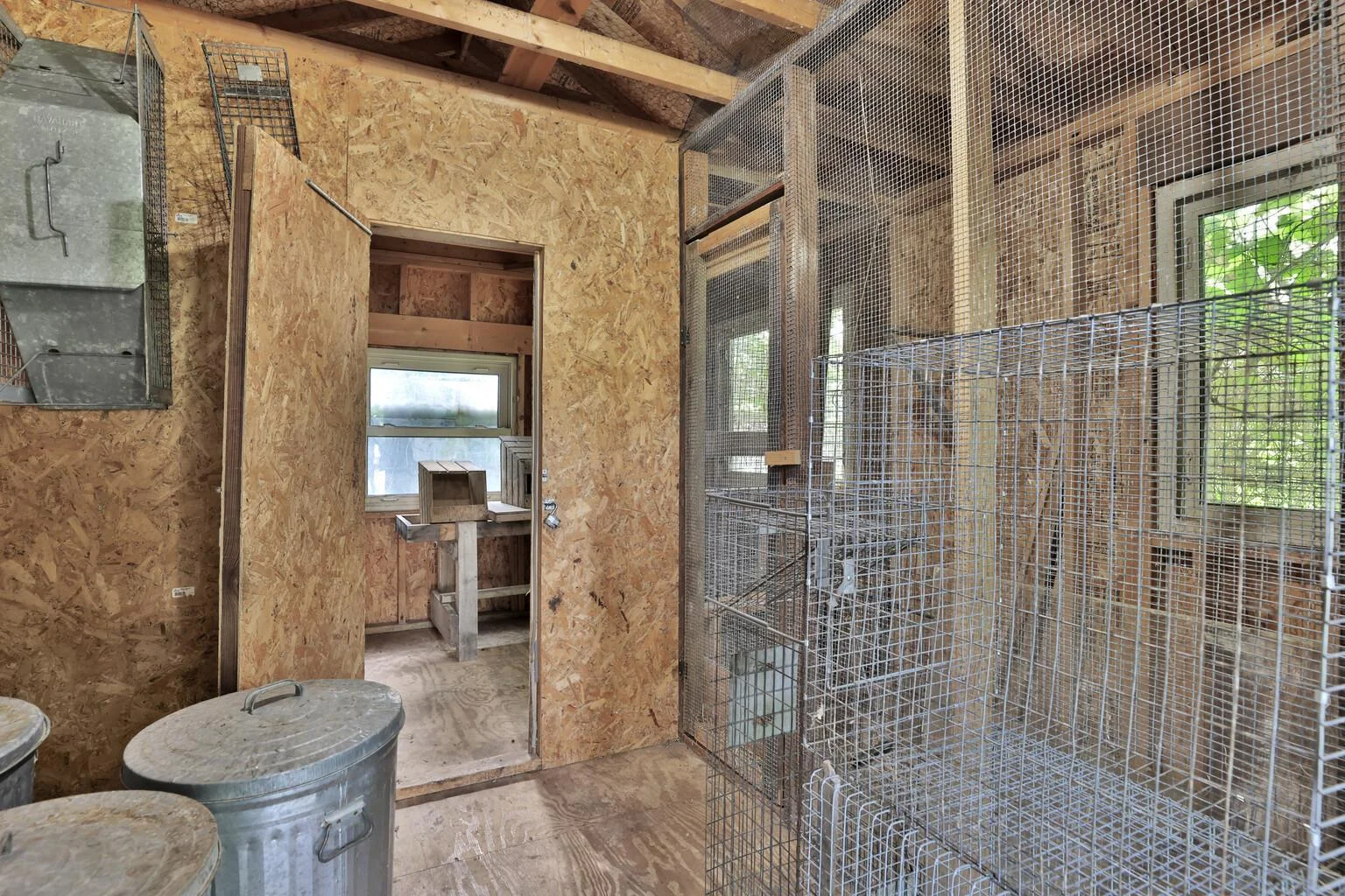 This is the interior of the chicken coop.