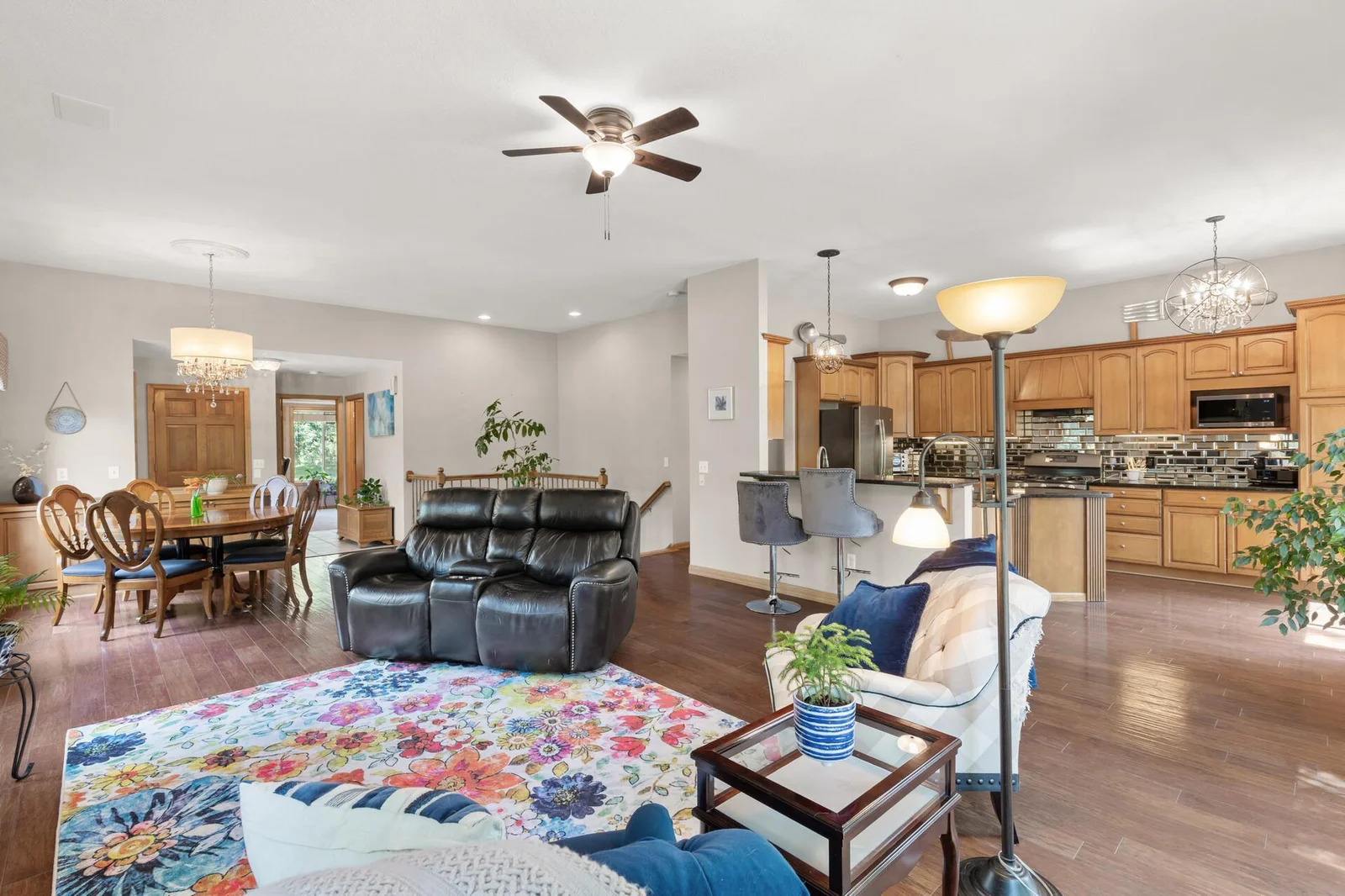 Living room adjacent to the kitchen.  Wonderful for entertaining!