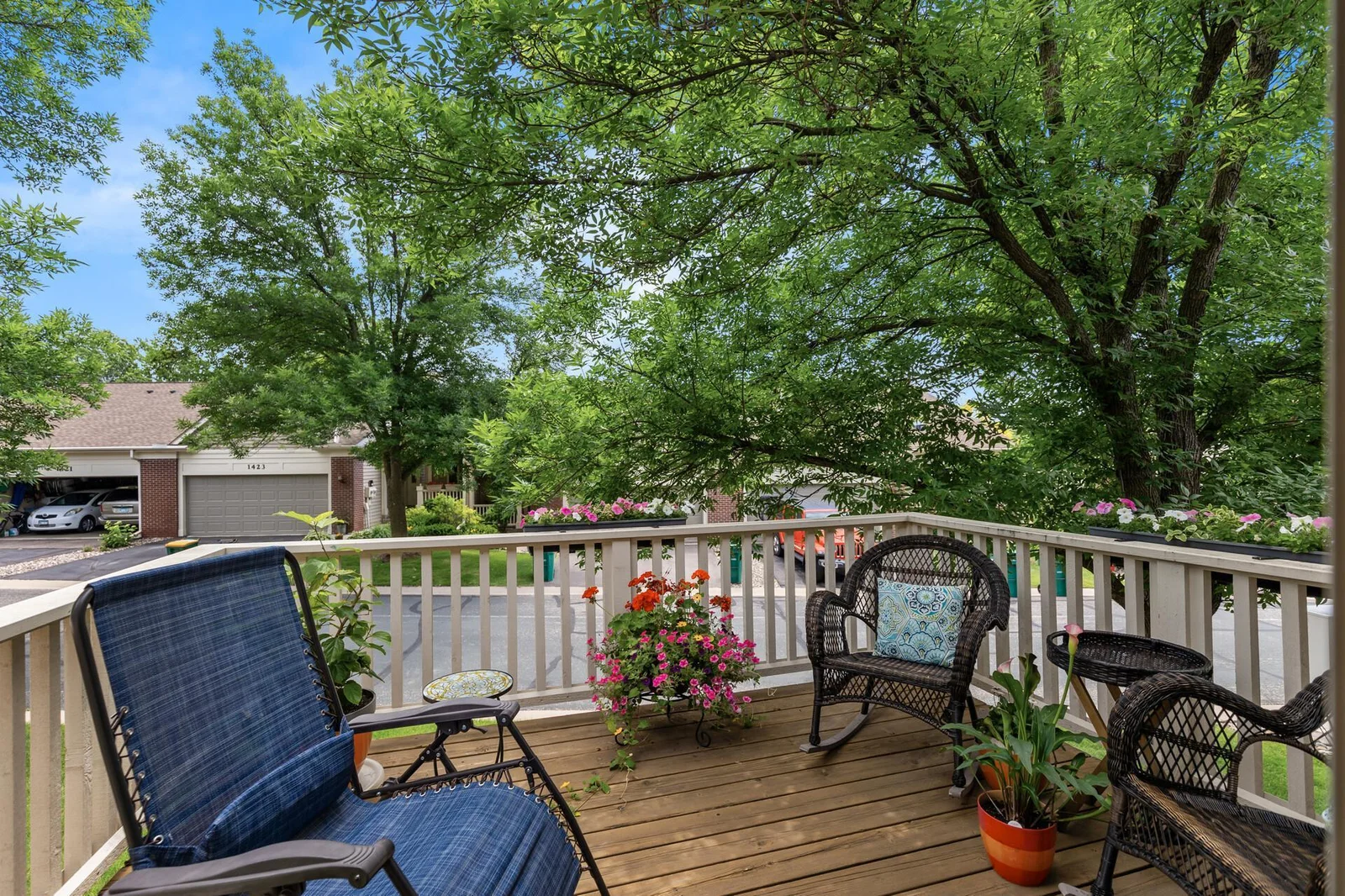 Relax with your morning coffee on your beautiful deck.