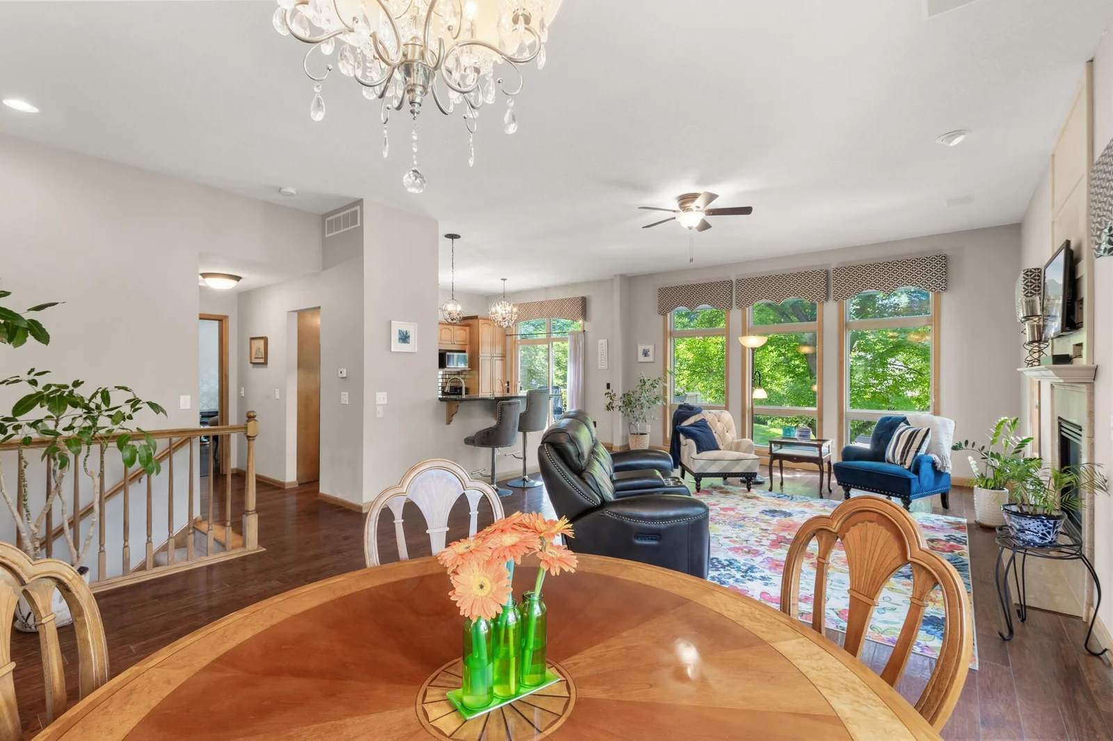 Informal dining room adjacent to living room.