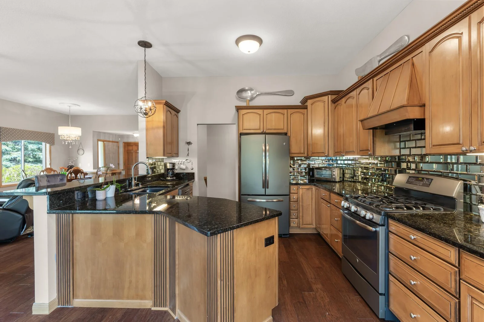 Plenty of cabinet  and counter space.