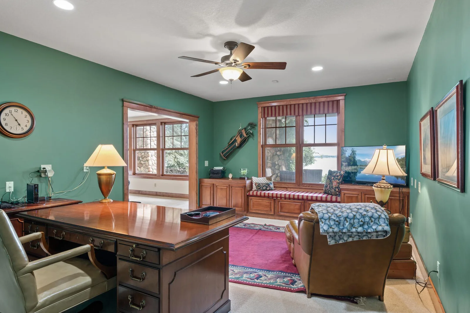 Lower level office with lake views!