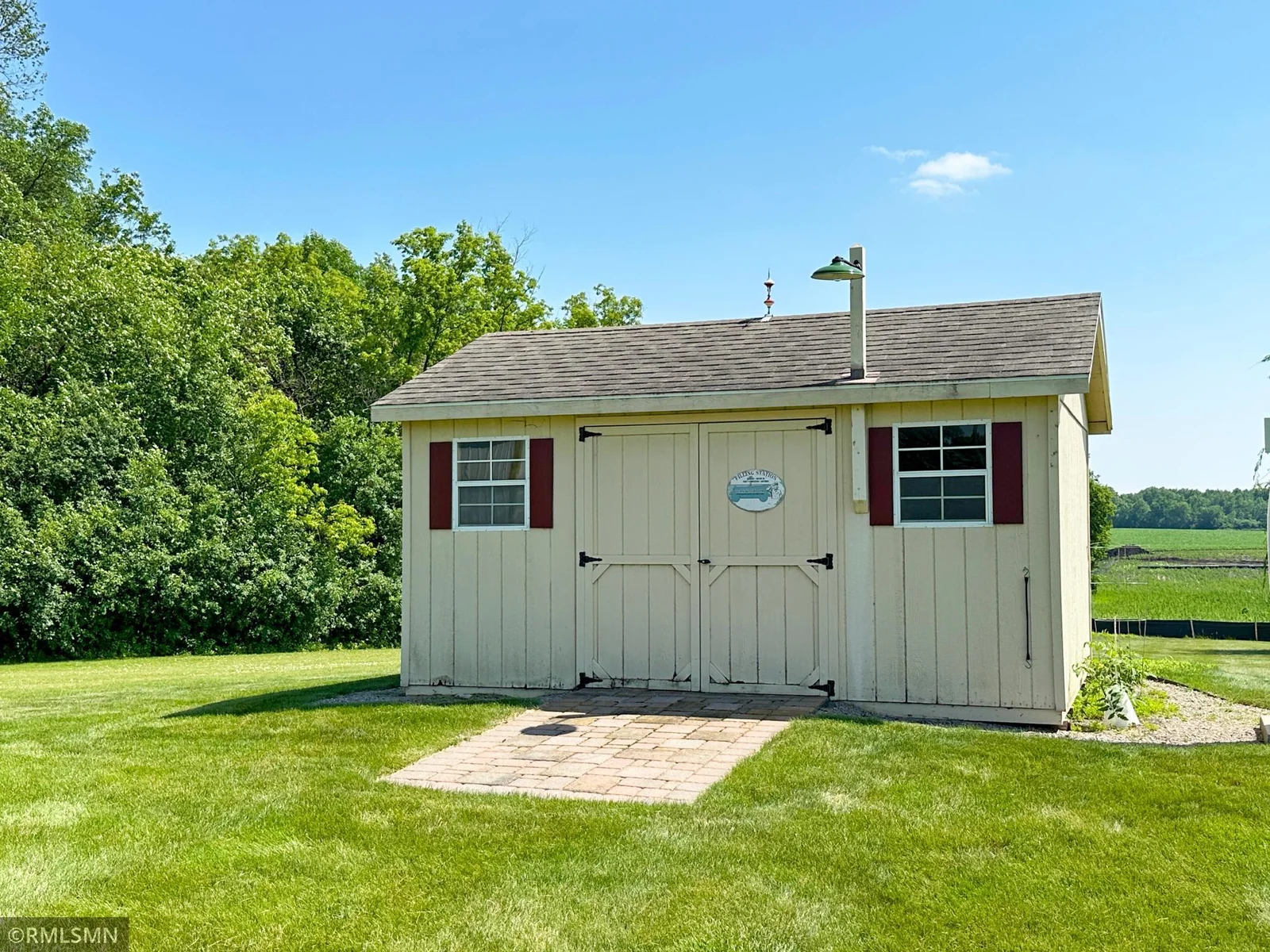 The backyard is a true sanctuary offering a garden shed with its own water spigot, perfect for the vegetable plot waiting for your green thumb.