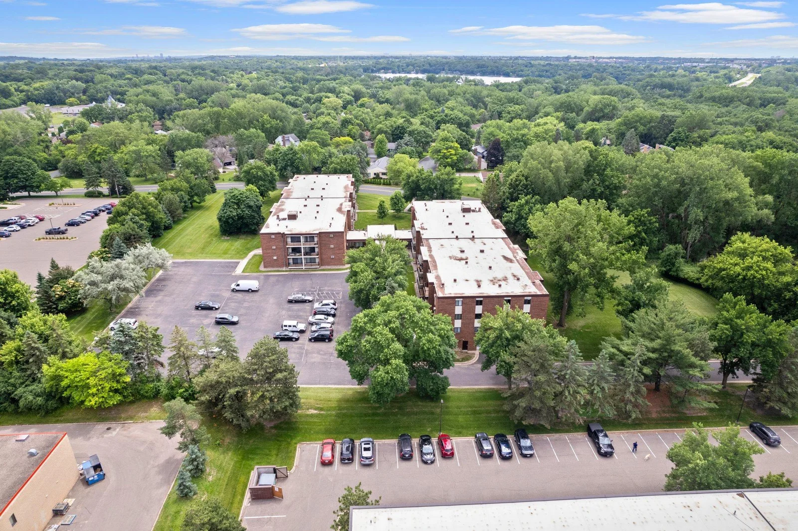 Arial view of park like setting.