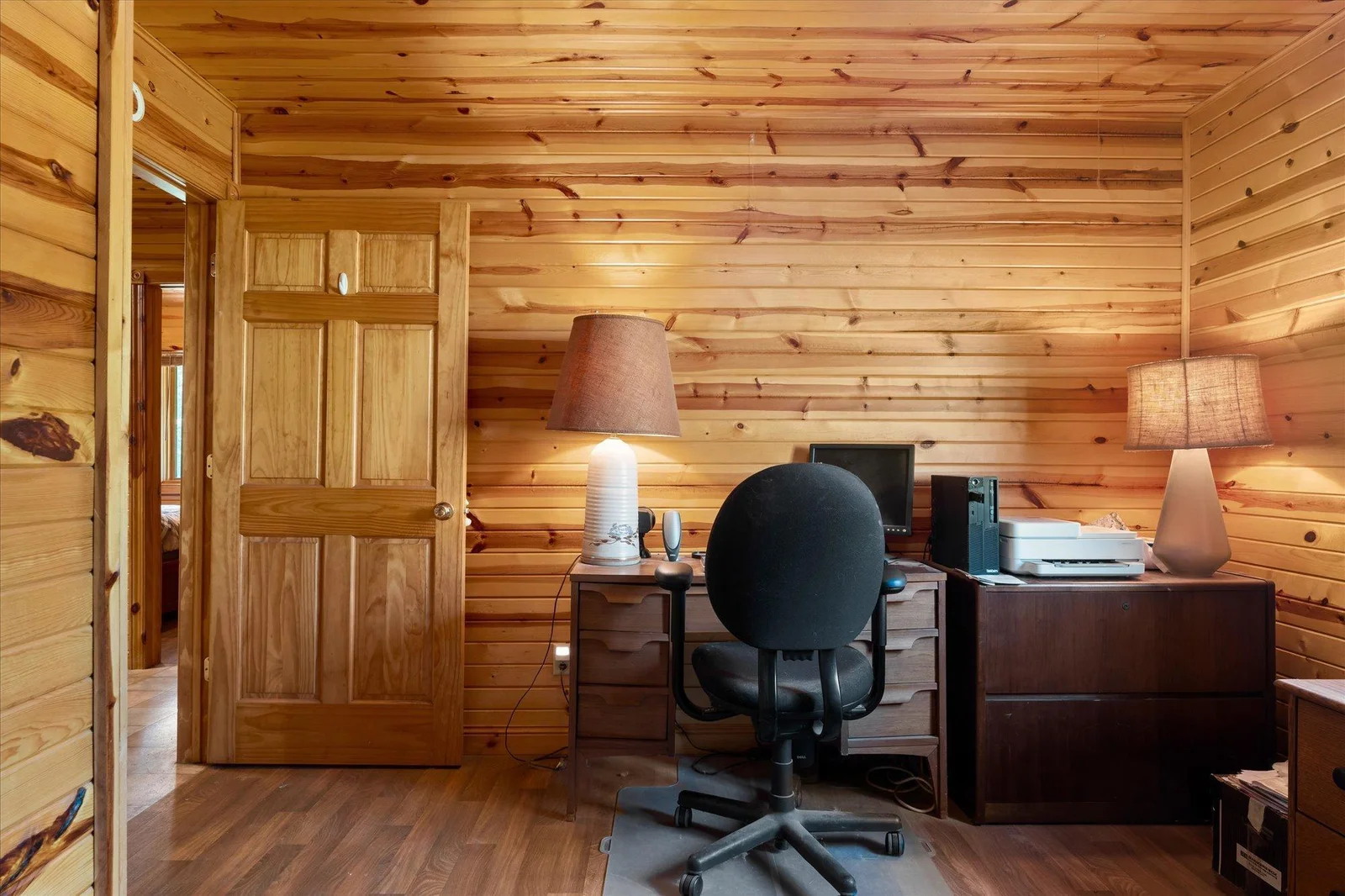 3rd bedroom used as office- has walkway to the breezeway.
