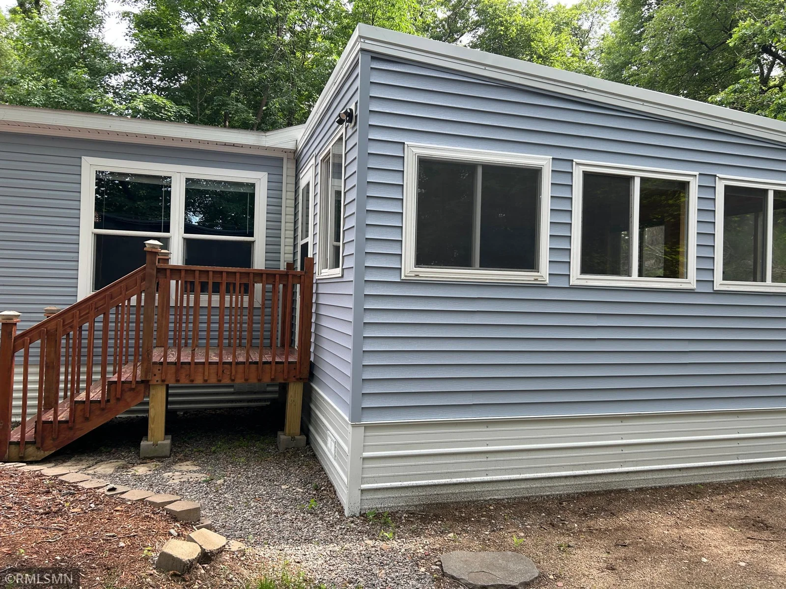 Outside view of the newer porch addition.