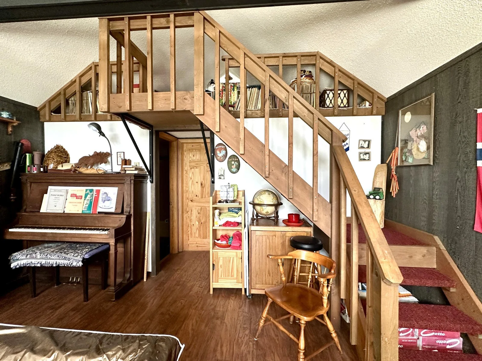 Stairs to Loft in Entertainment Room