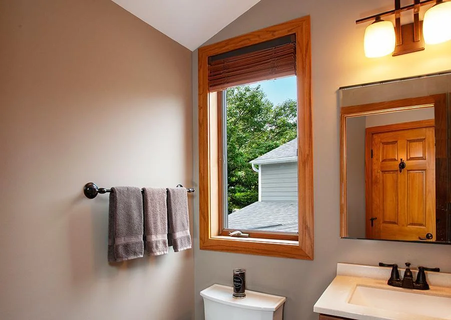 1/2 bath above garage