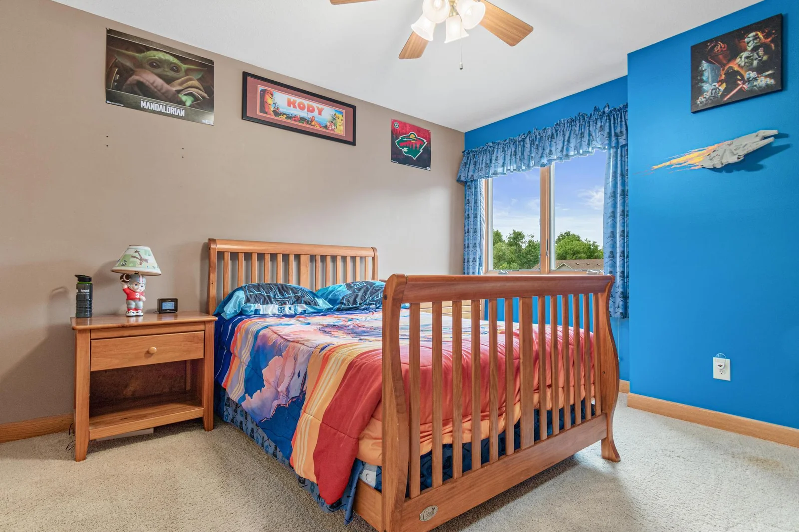 The second bedroom on the upper level.