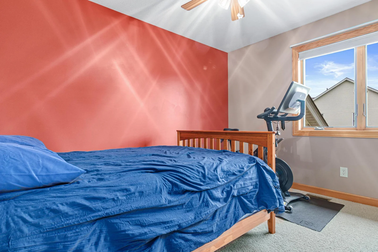 The third bedroom on the upper level. The home has Andersen windows.