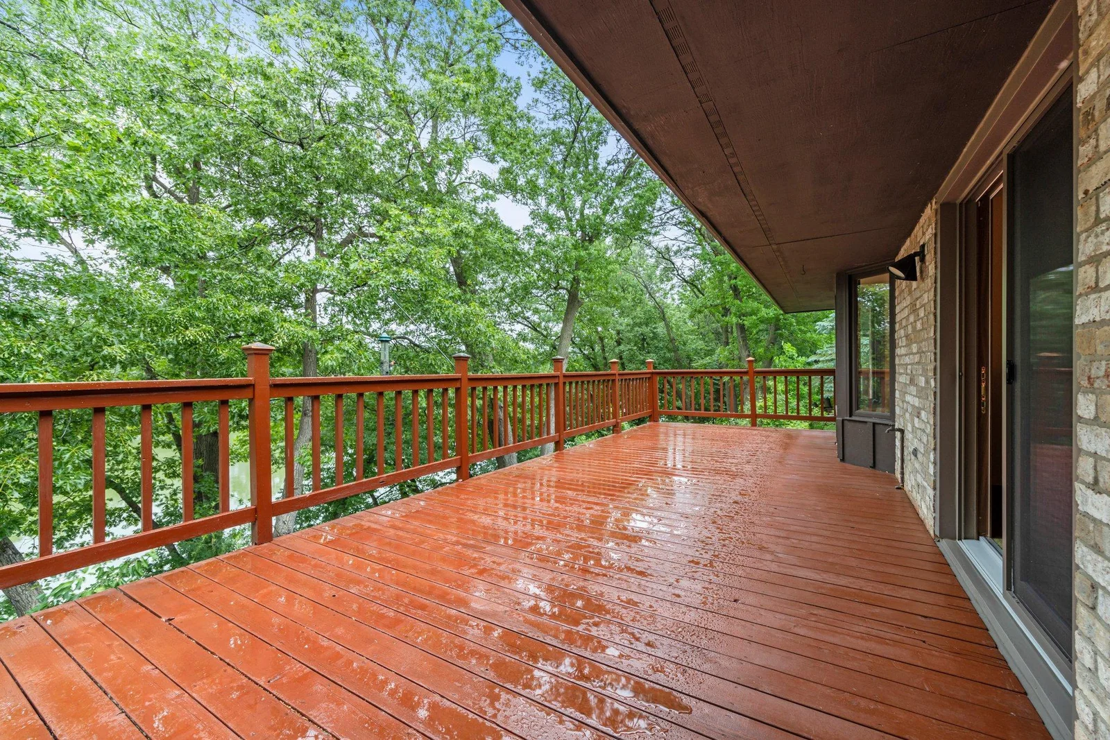 The upper level deck. Imagine this space with your patio furniture and grill.