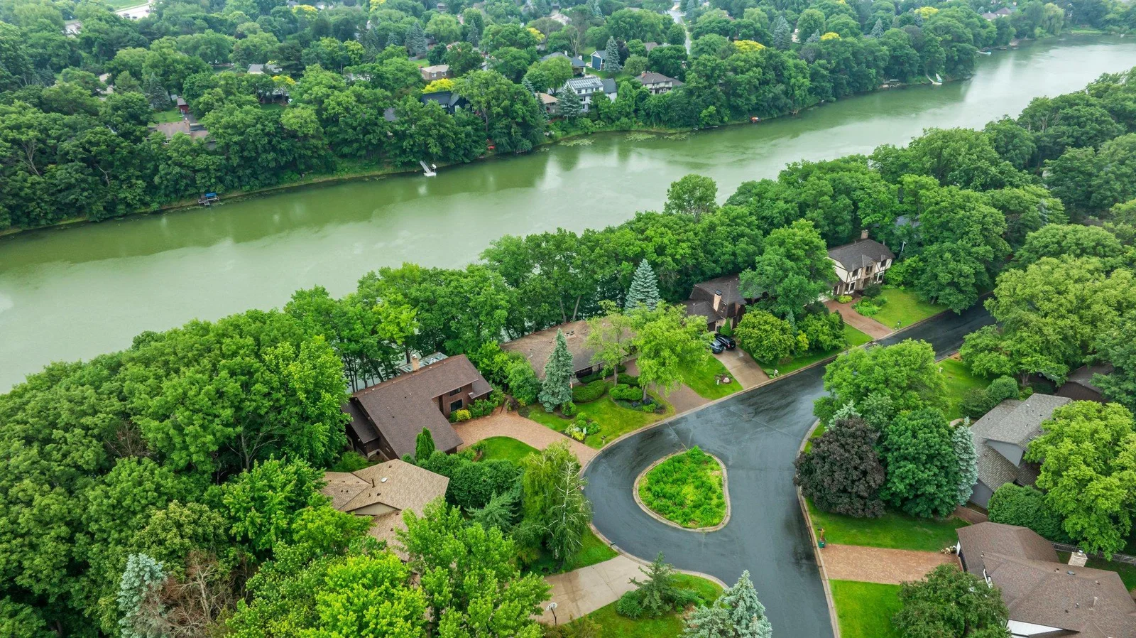 Aerial view of Karth Lake.