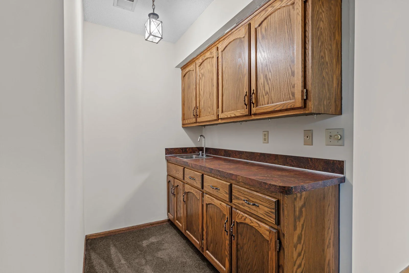 So nice to have a wet bar for entertaining.
