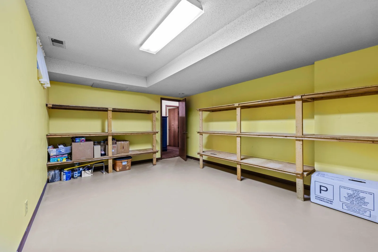 Alternate view of the storage room.