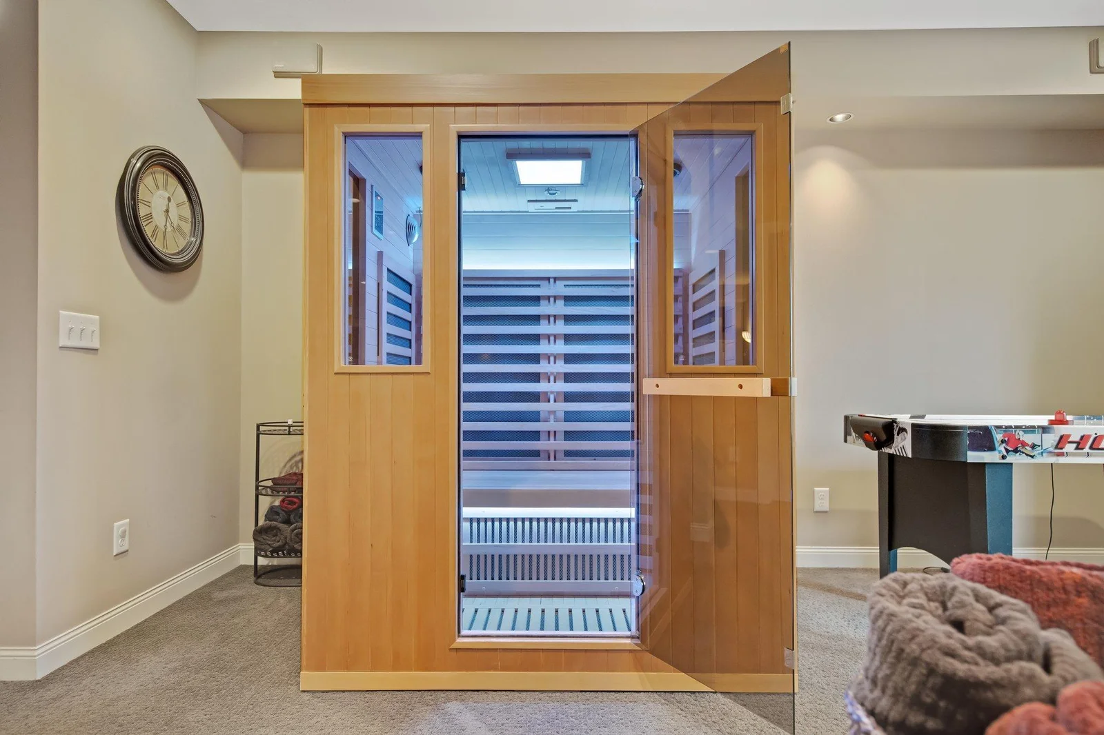 Infrared sauna.  Sellers will consider selling it - (it has surround sound and you can even watch the home theatre while sitting in it)