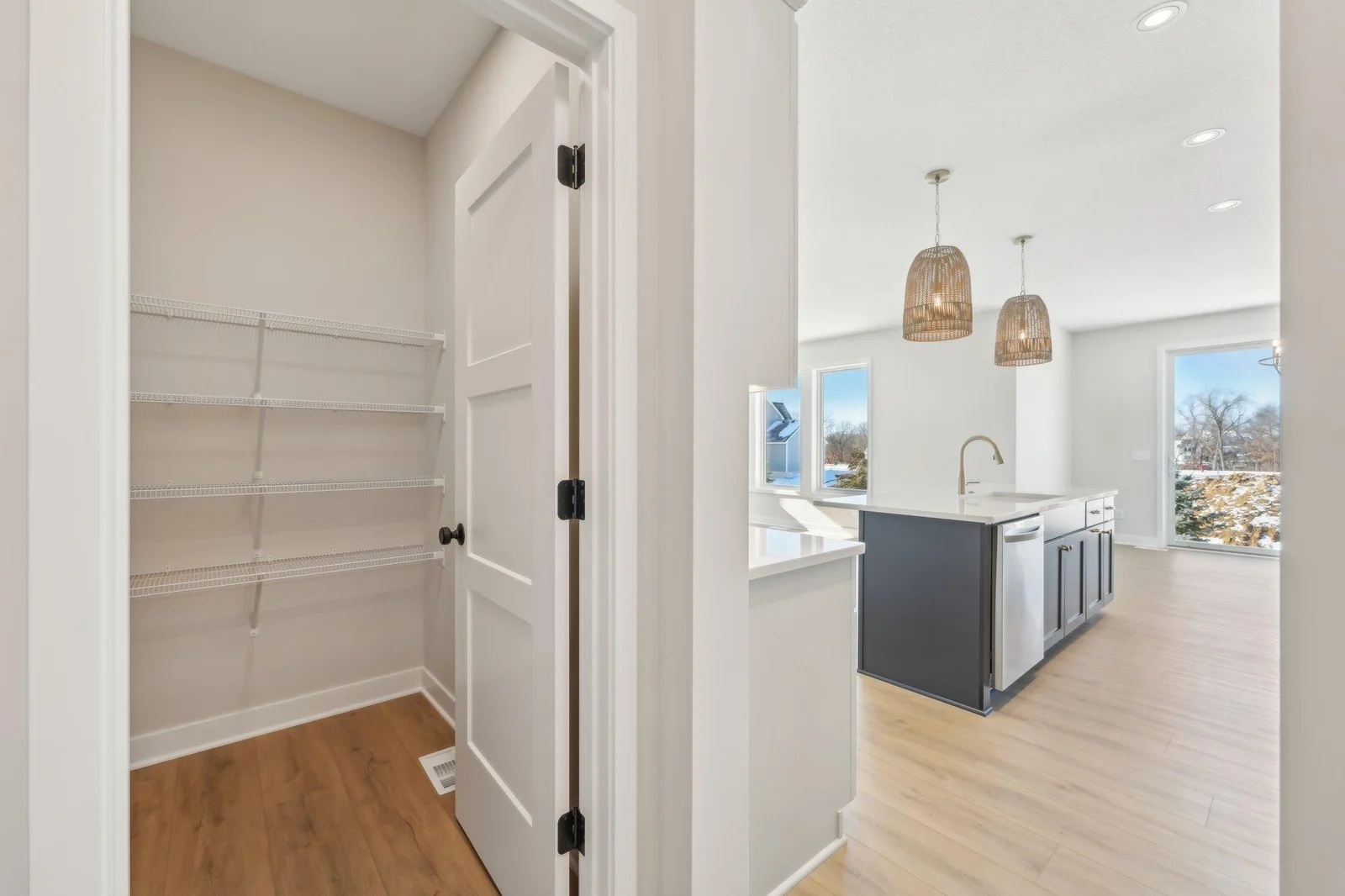 Spacious walk-in pantry off the kitchen
