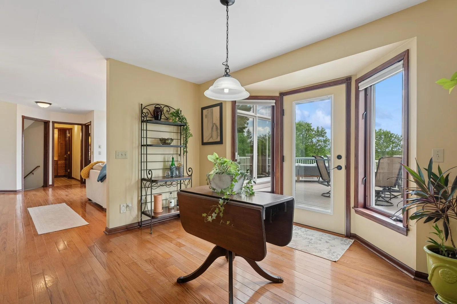Eat-in informal dining with easy access to maintenance free deck