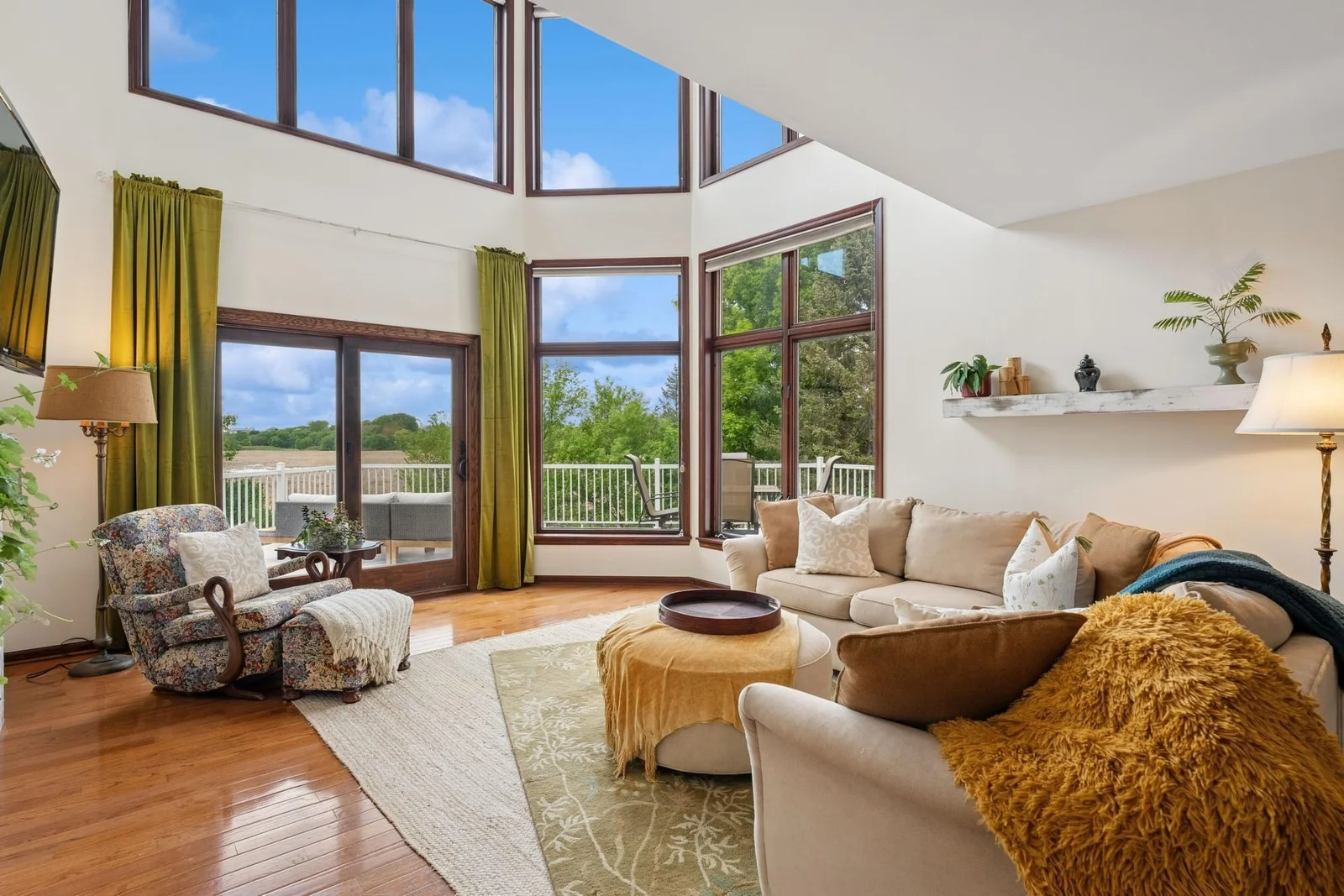 Take in the spectacular views through the stunning wall of windows