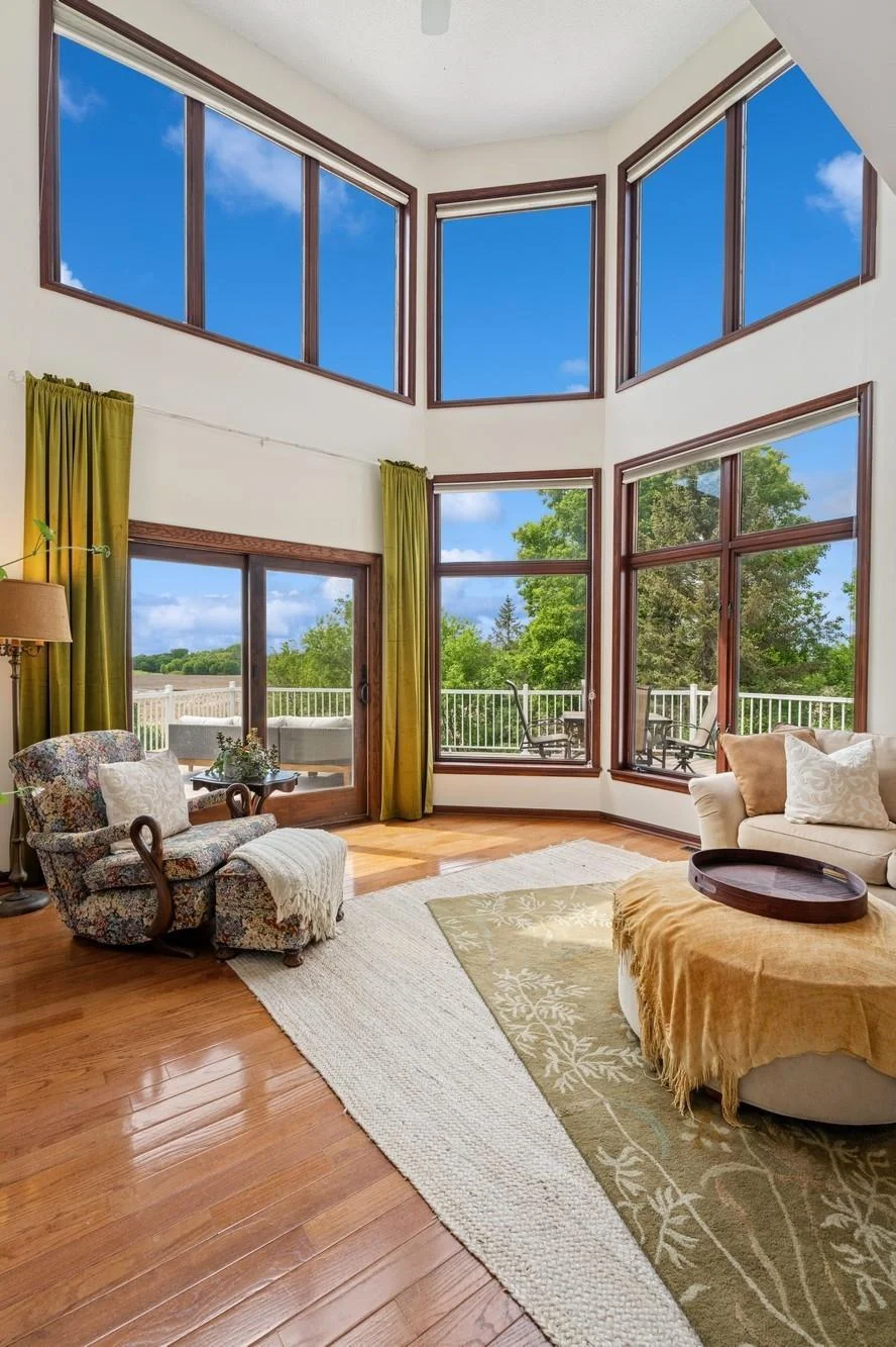 Take in the spectacular views through the stunning wall of windows