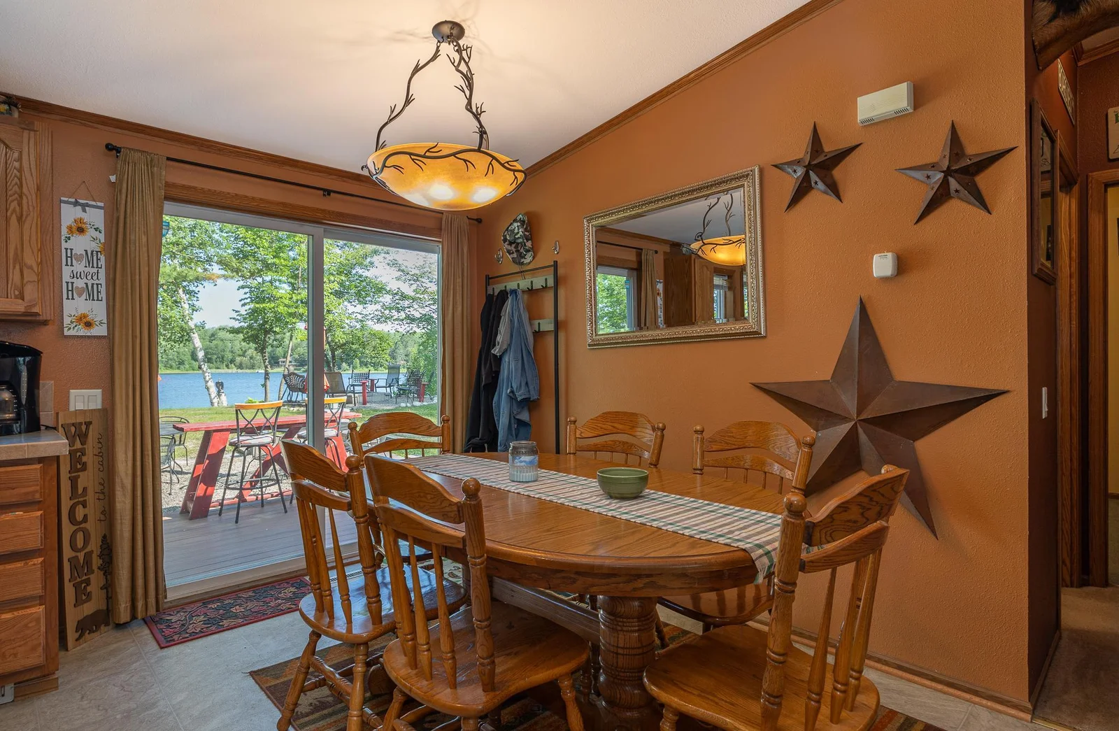 Dining area with great lake views