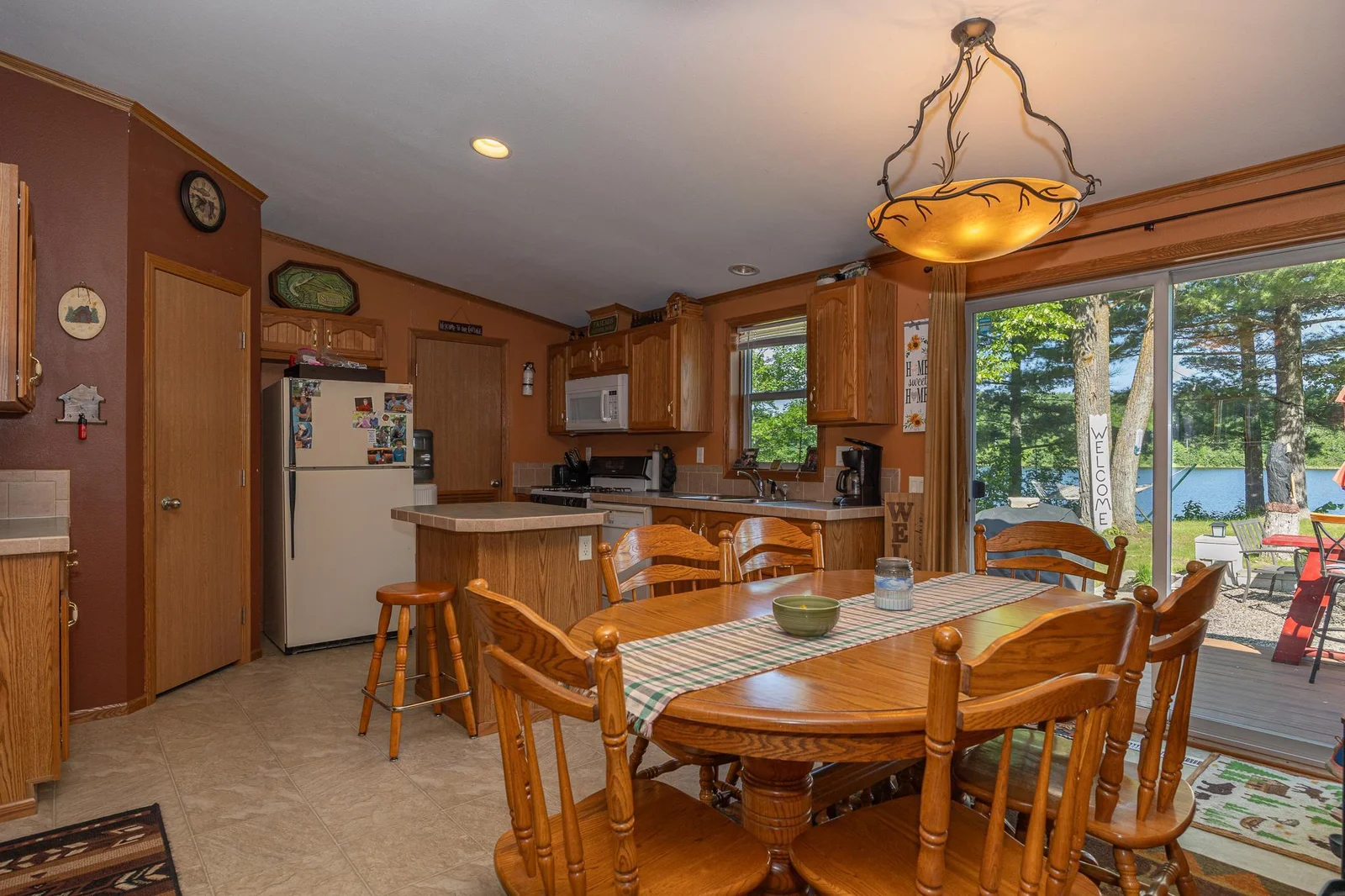 Open concept kitchen dining