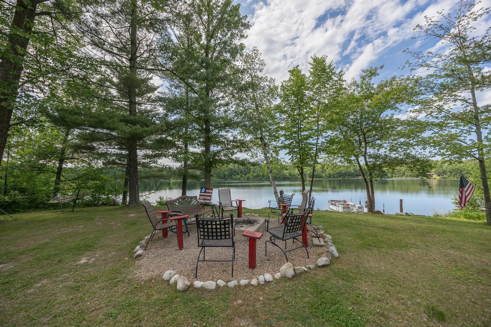 Lakeside firepit