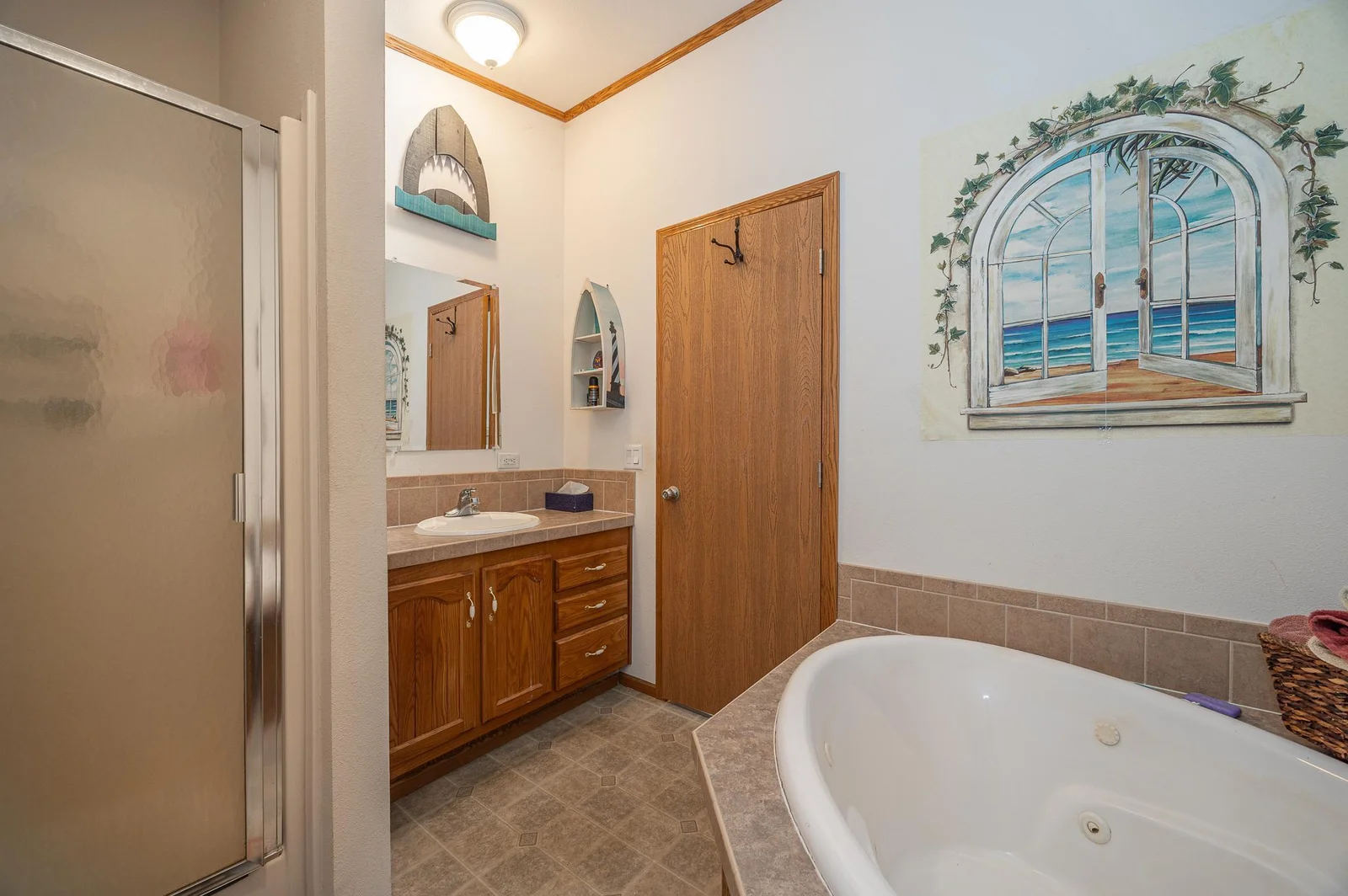 Primary bathroom with large tub