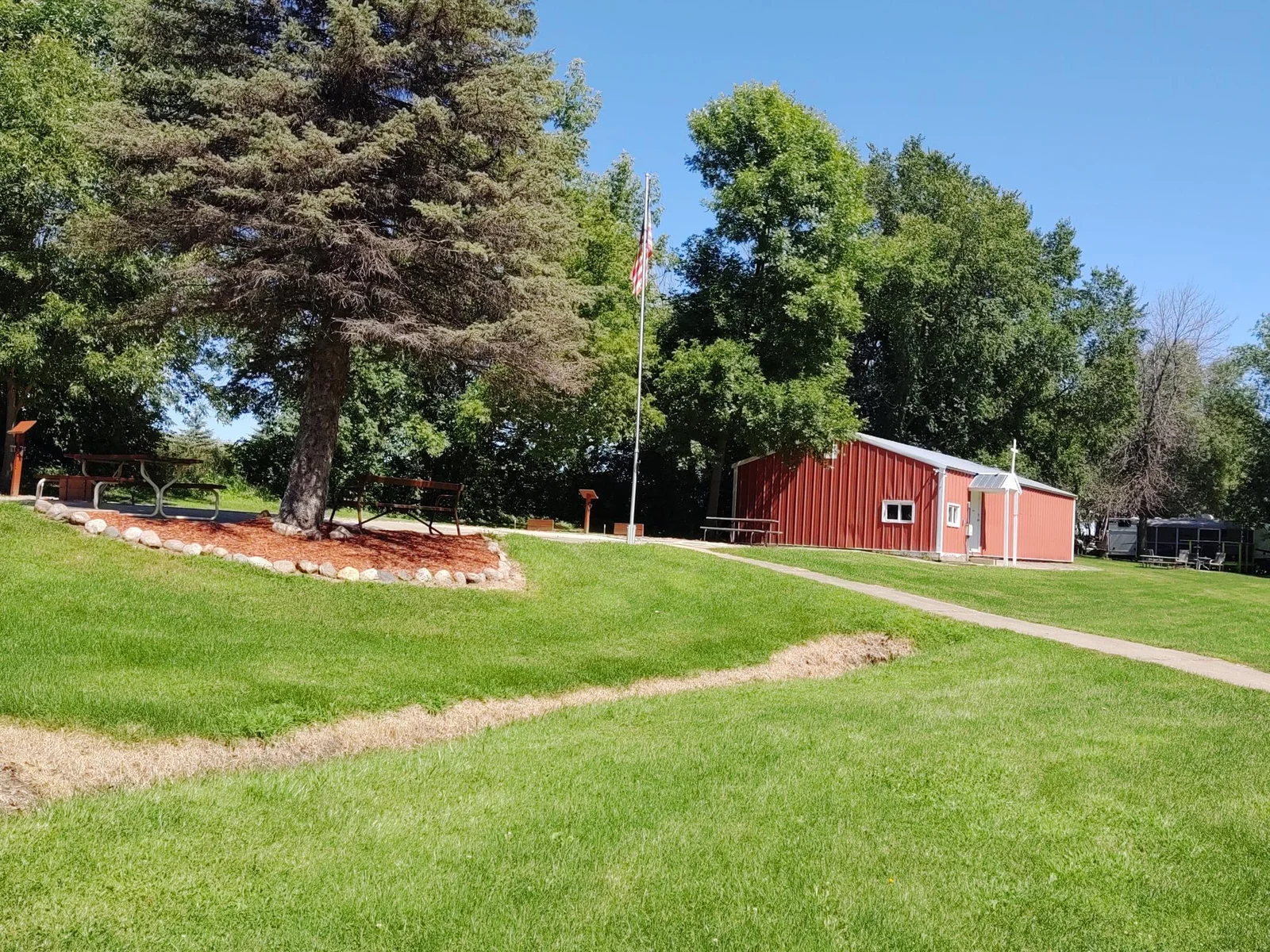 The Founder's Chapel at Cokato Lake RV Resort is a Sunday morning worship service