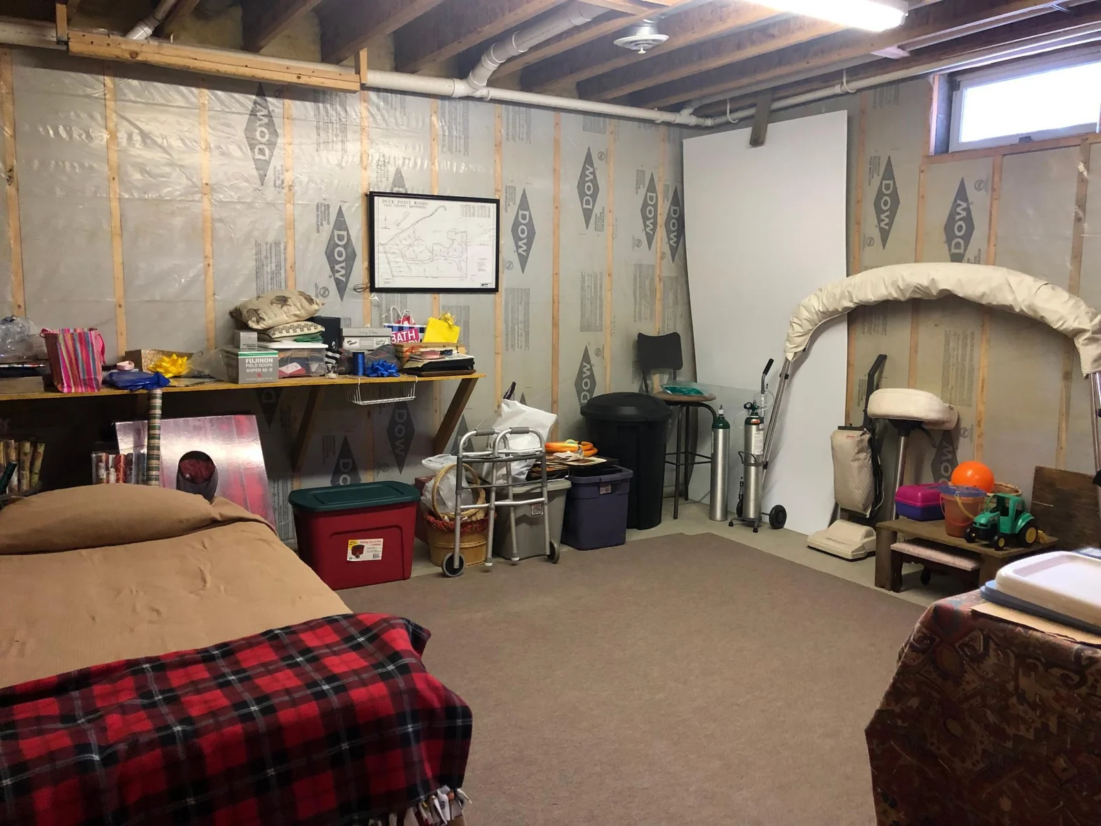 Basement storage room.