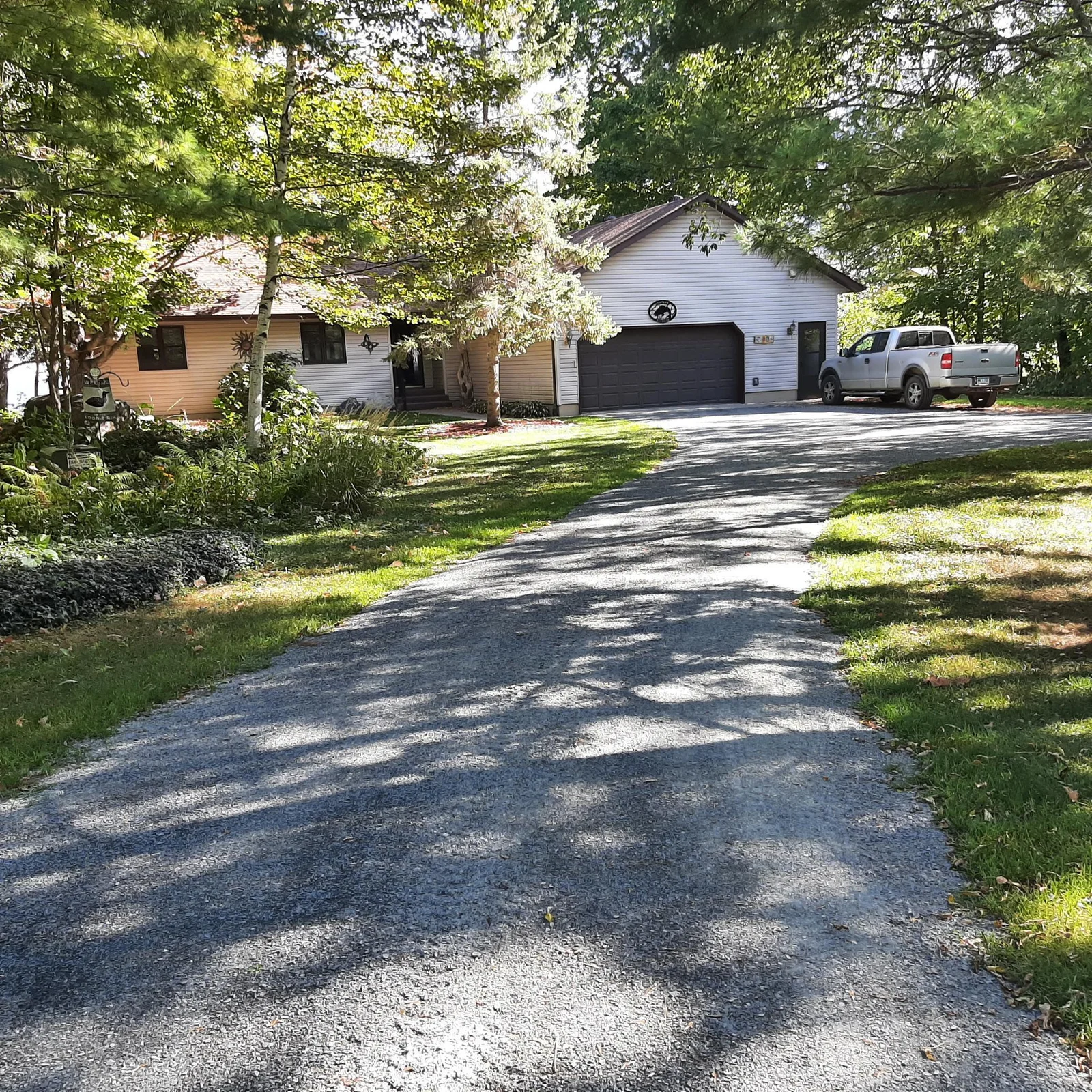 Entering from the driveway.