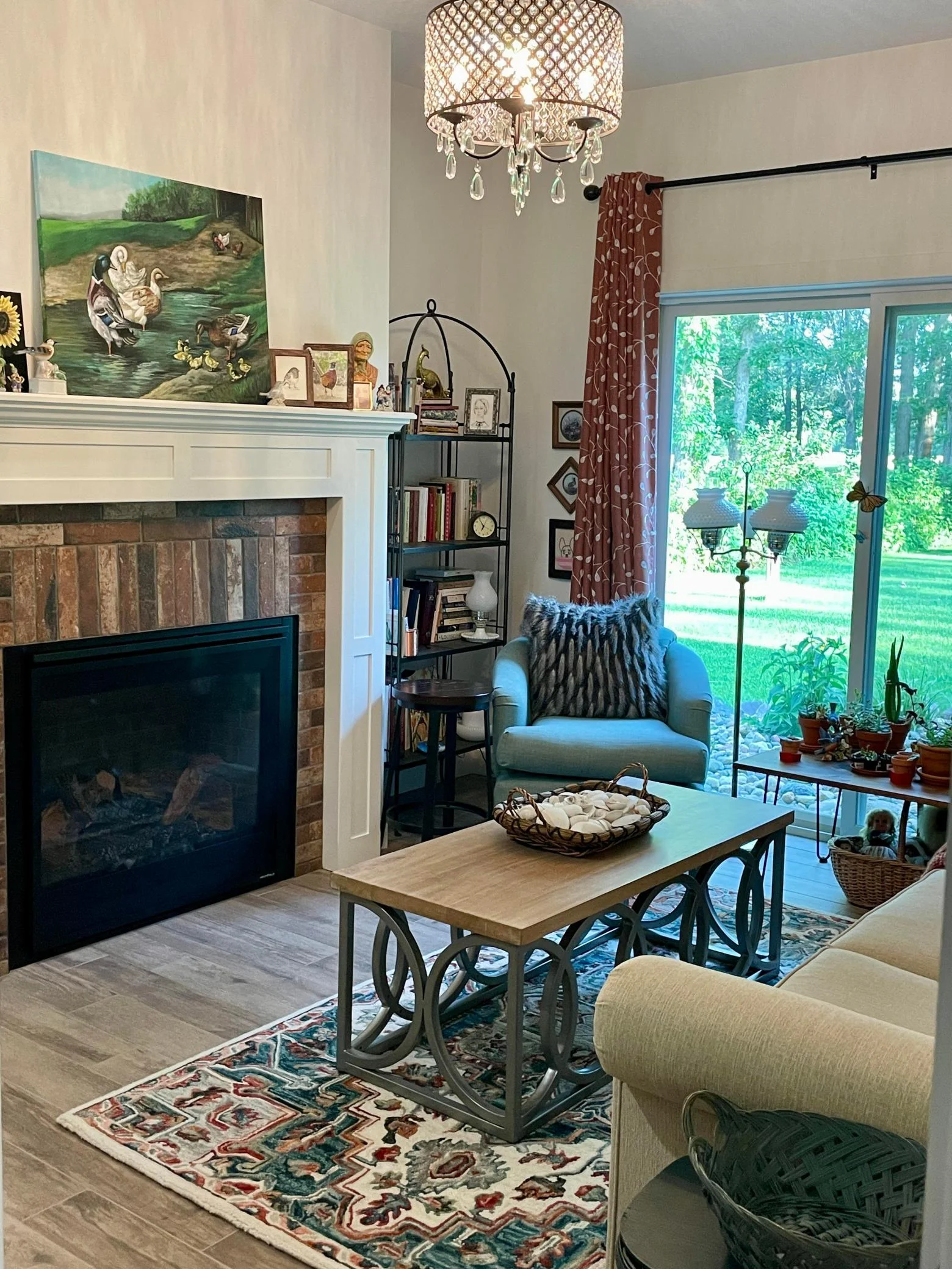 Den Fireplace