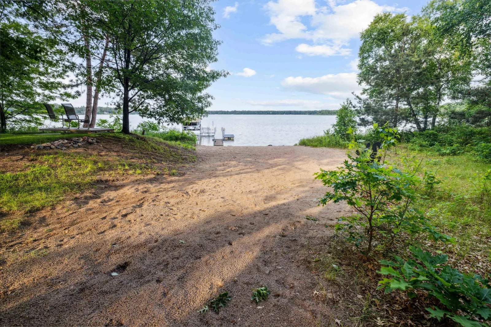 175 ft of level sand beach