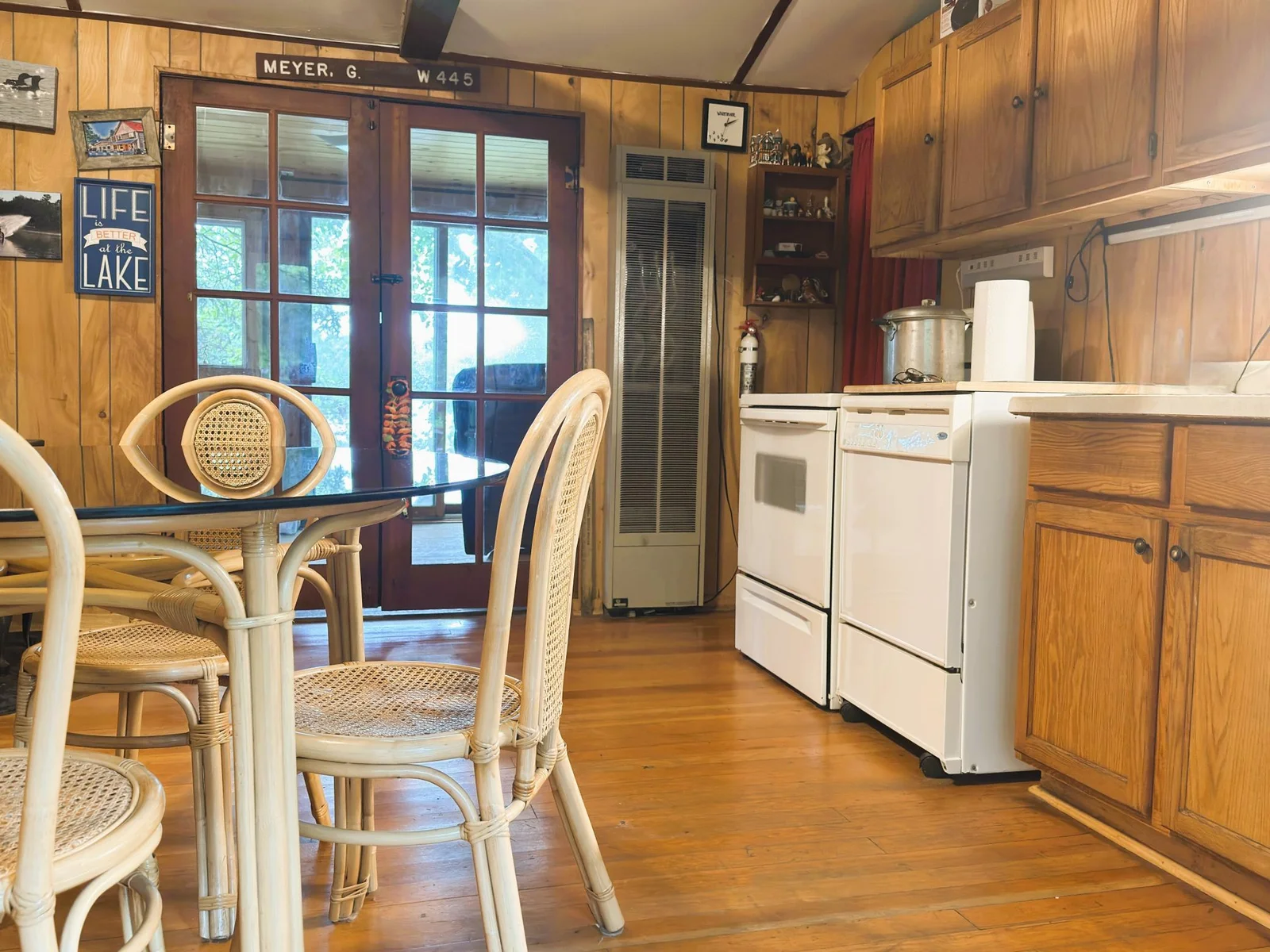 Red cabin kitchen
