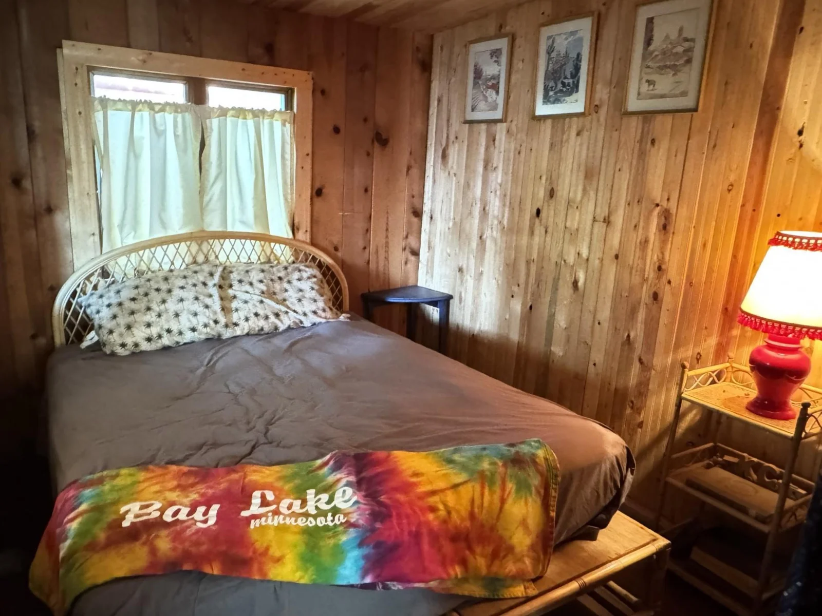 White cabin bedroom