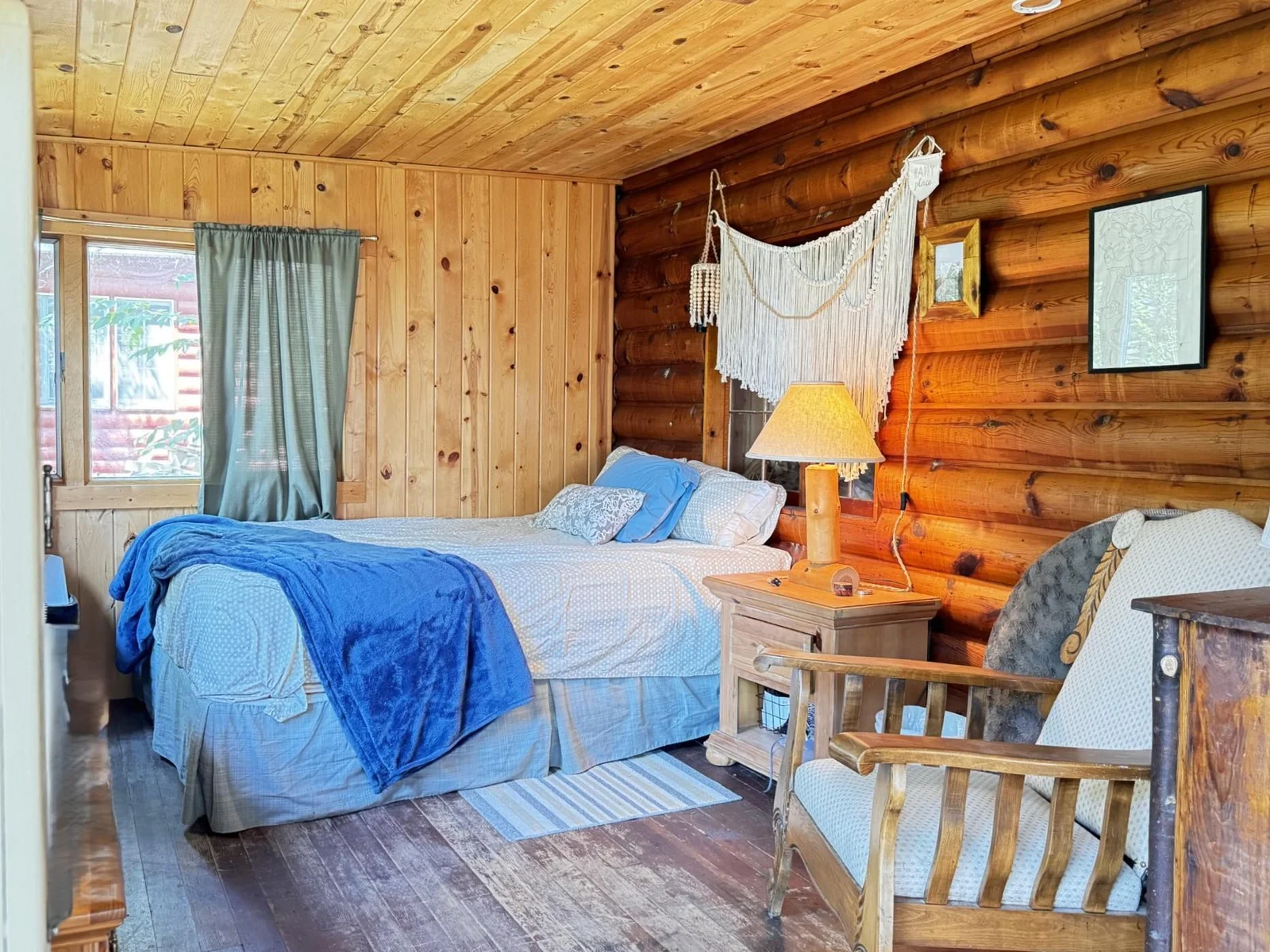 White cabin sleeping porch
