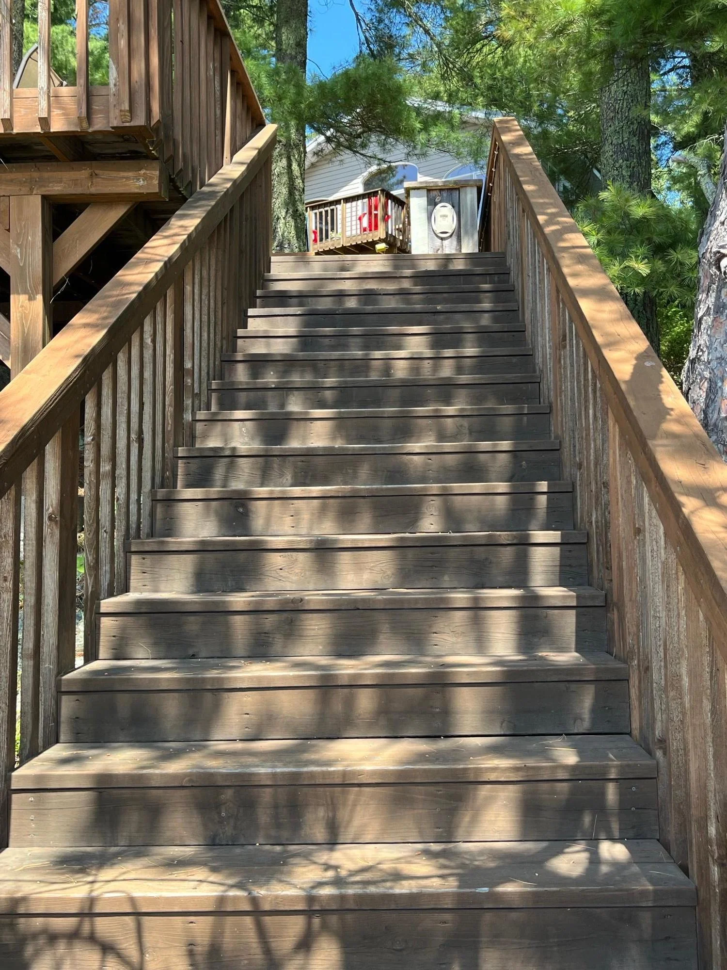 Stairs from the lake
