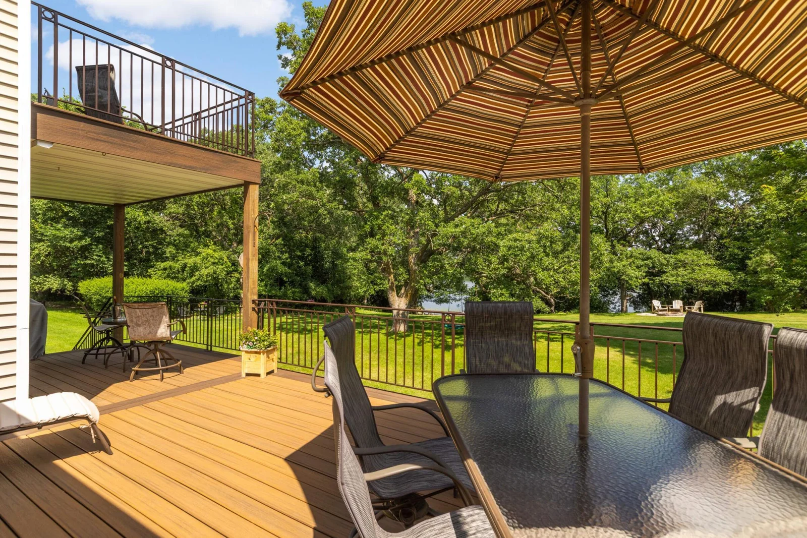 Custom railing around all the decks