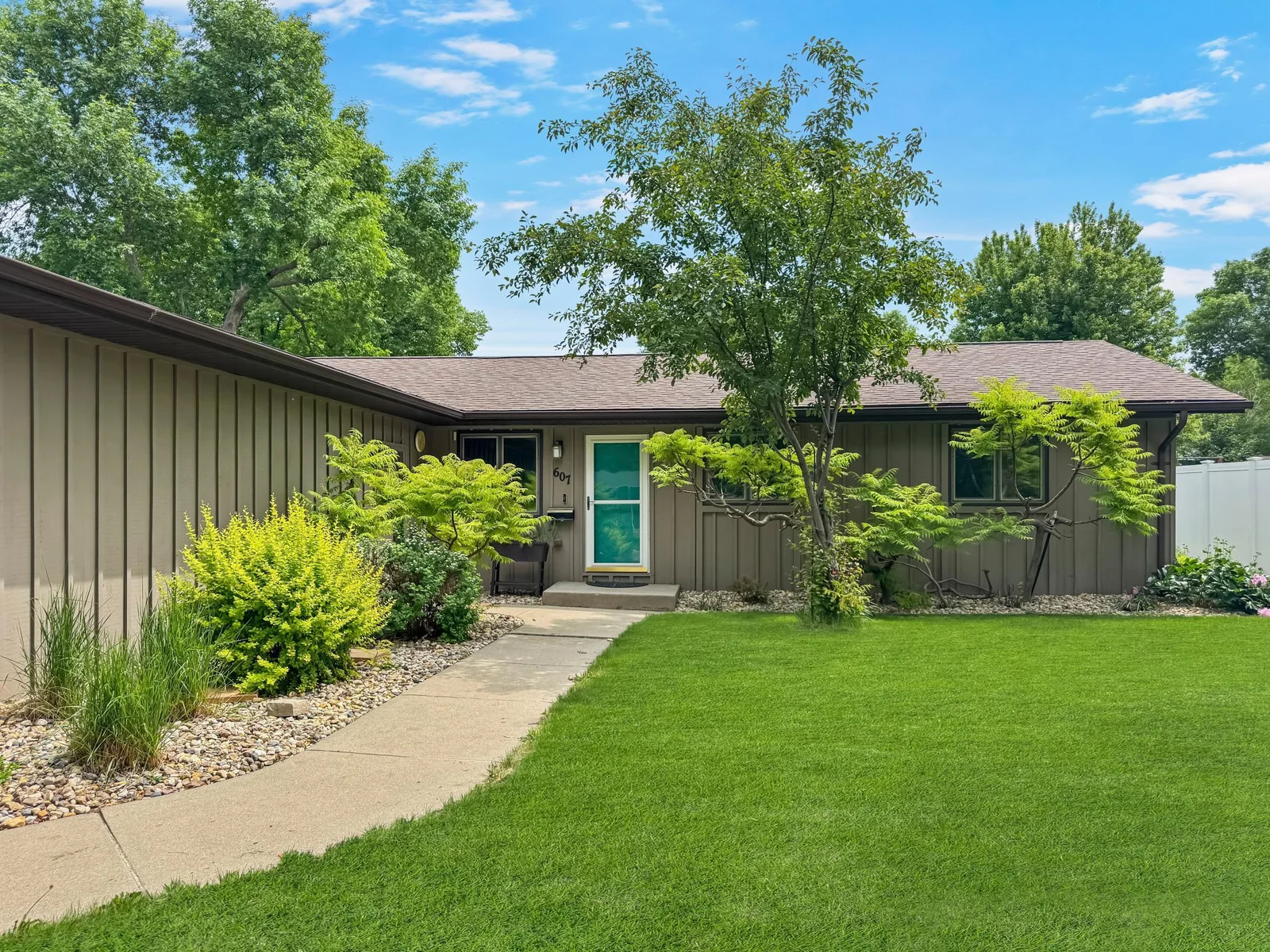 Beautiful perennials thoughtfully landscaped around the home