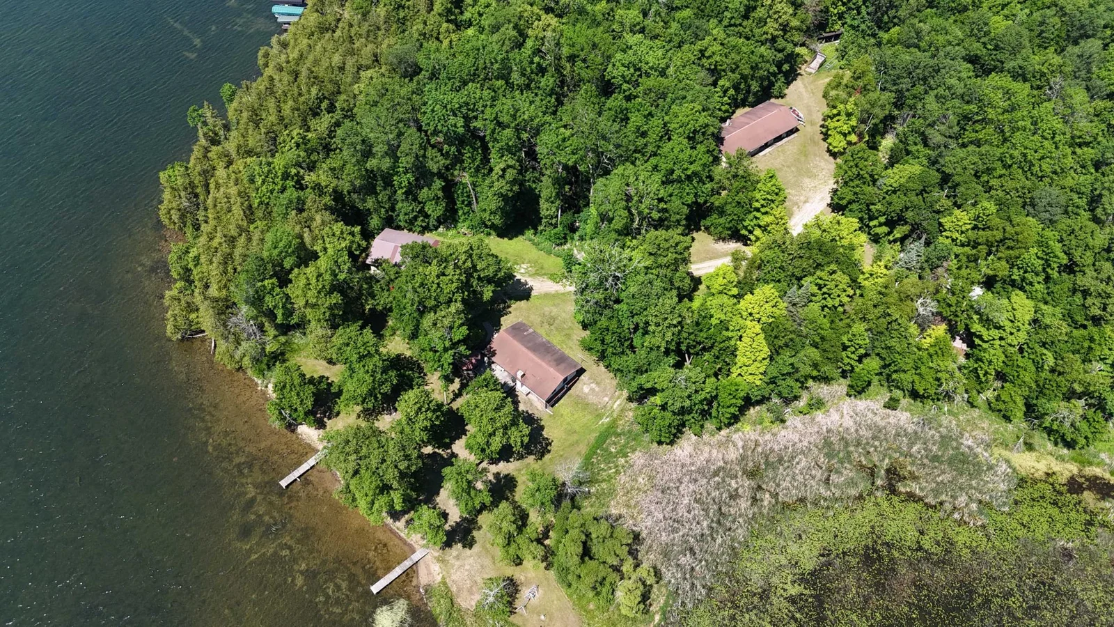 Aerial views of property