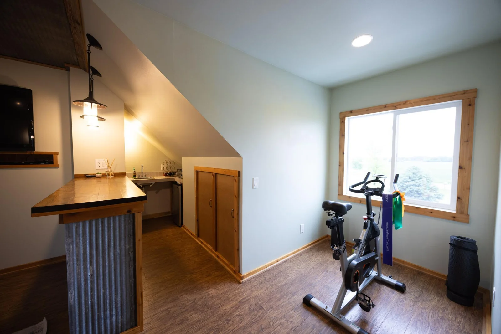 upper level entertainment & excercise