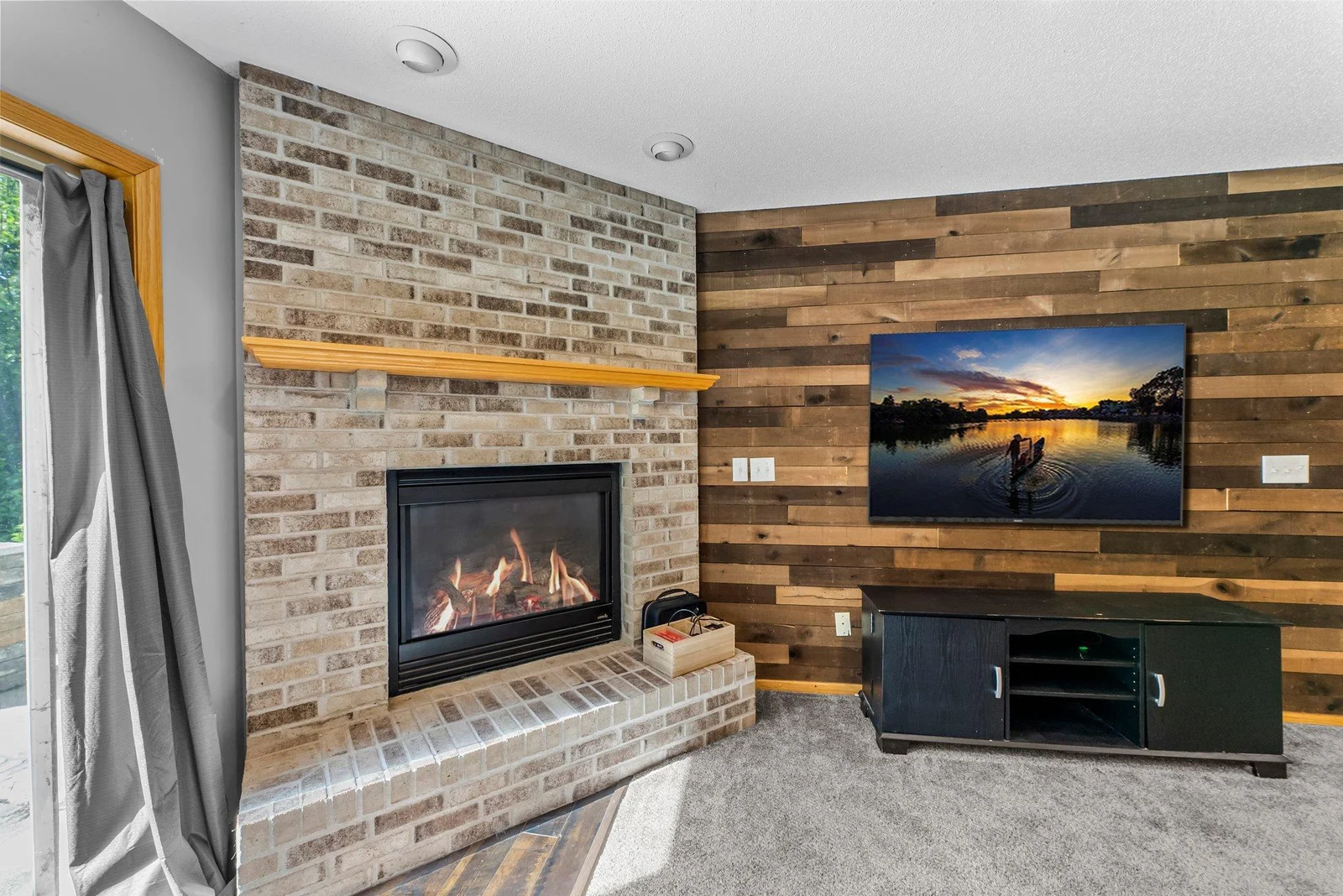 Lower Level Family Room Fireplace